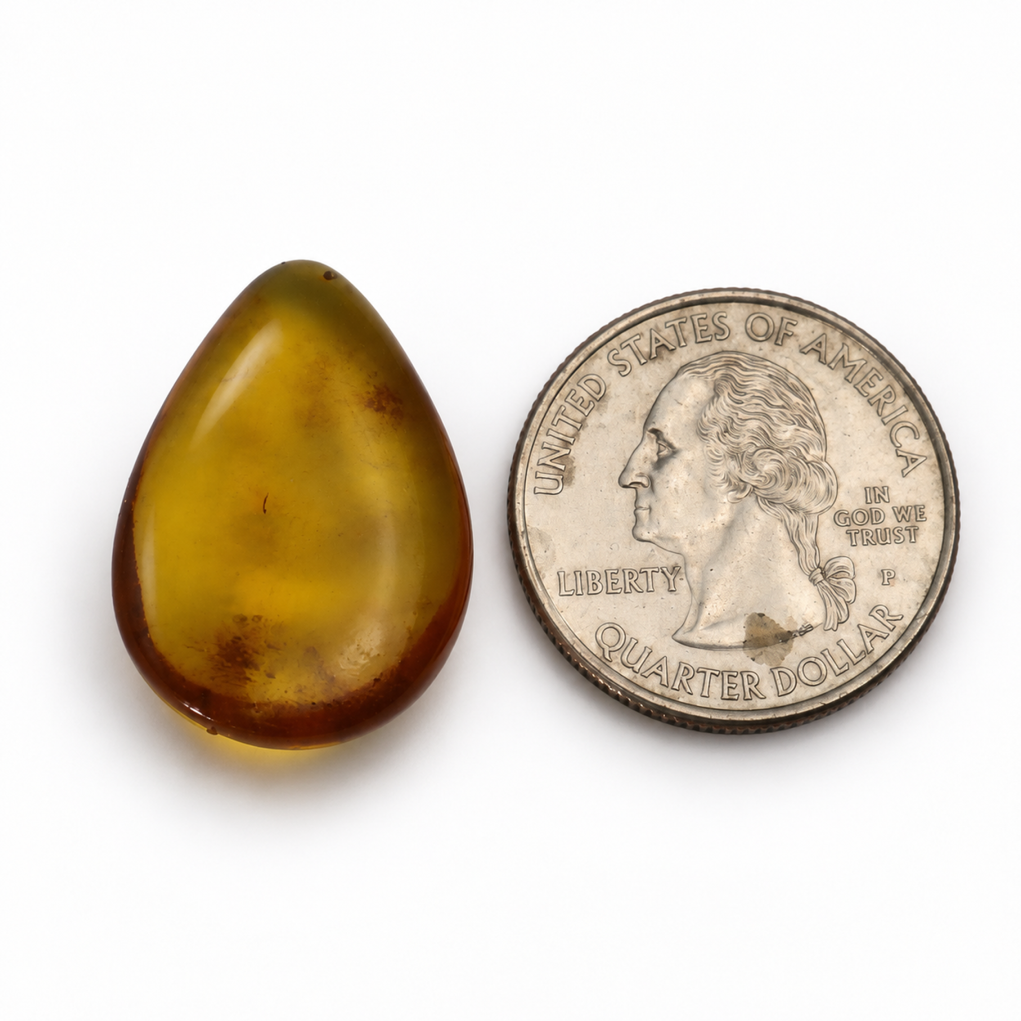 Natural yellow green polished Dominican amber – photo 6