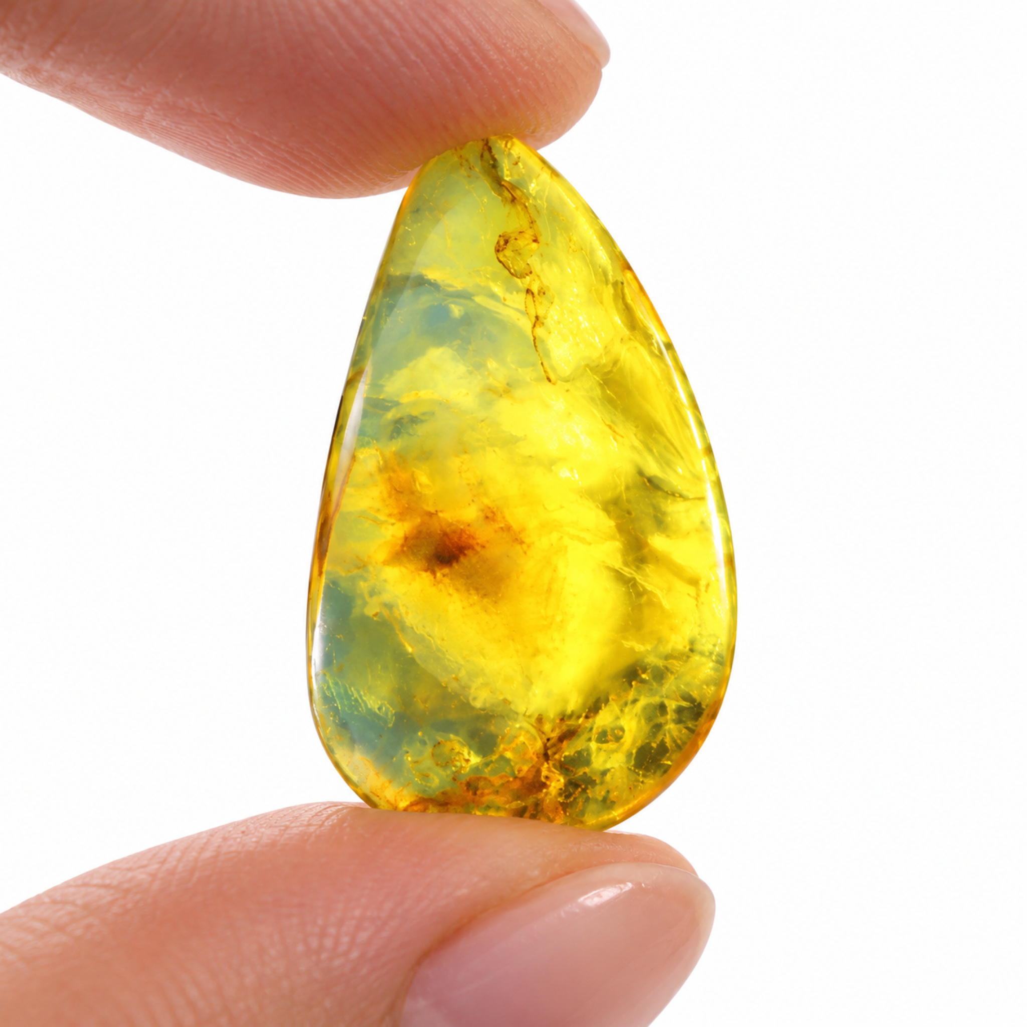 Natural yellow blue polished Dominican amber – photo 9
