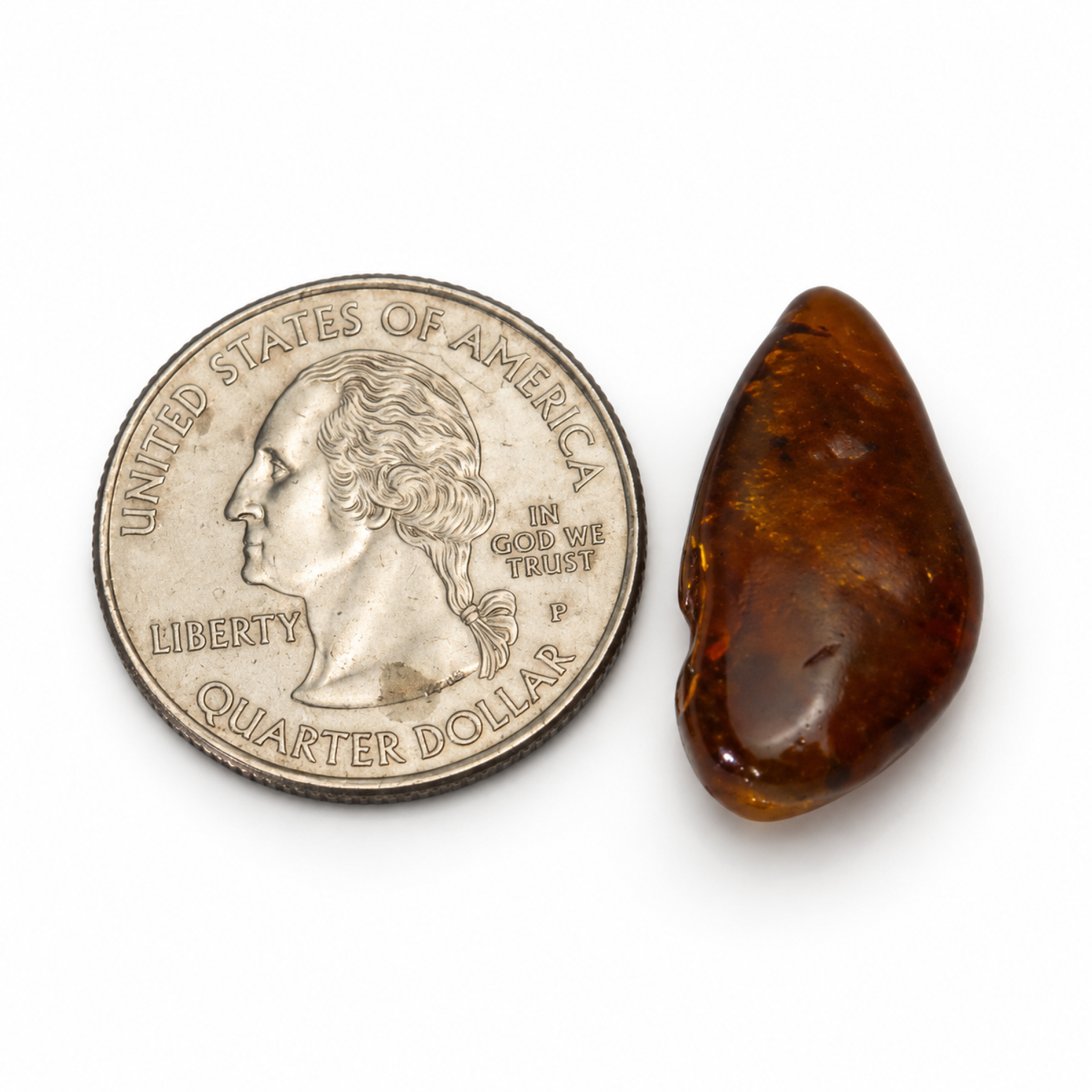 Natural orange yellow polished Dominican amber – photo 3