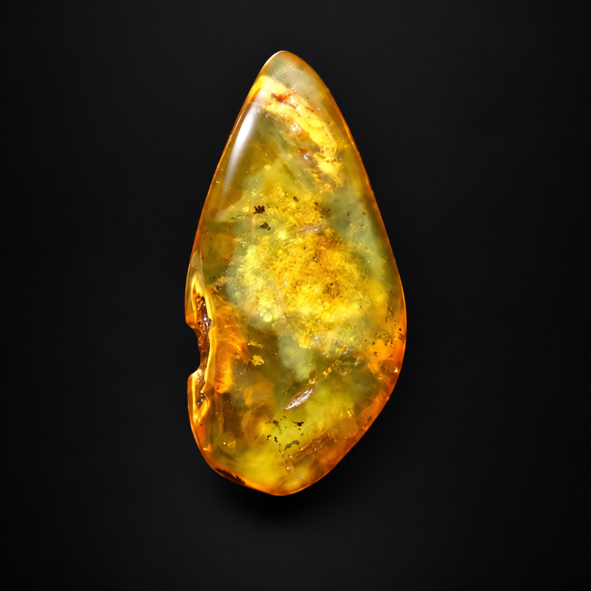 Natural orange yellow polished Dominican amber – photo 4
