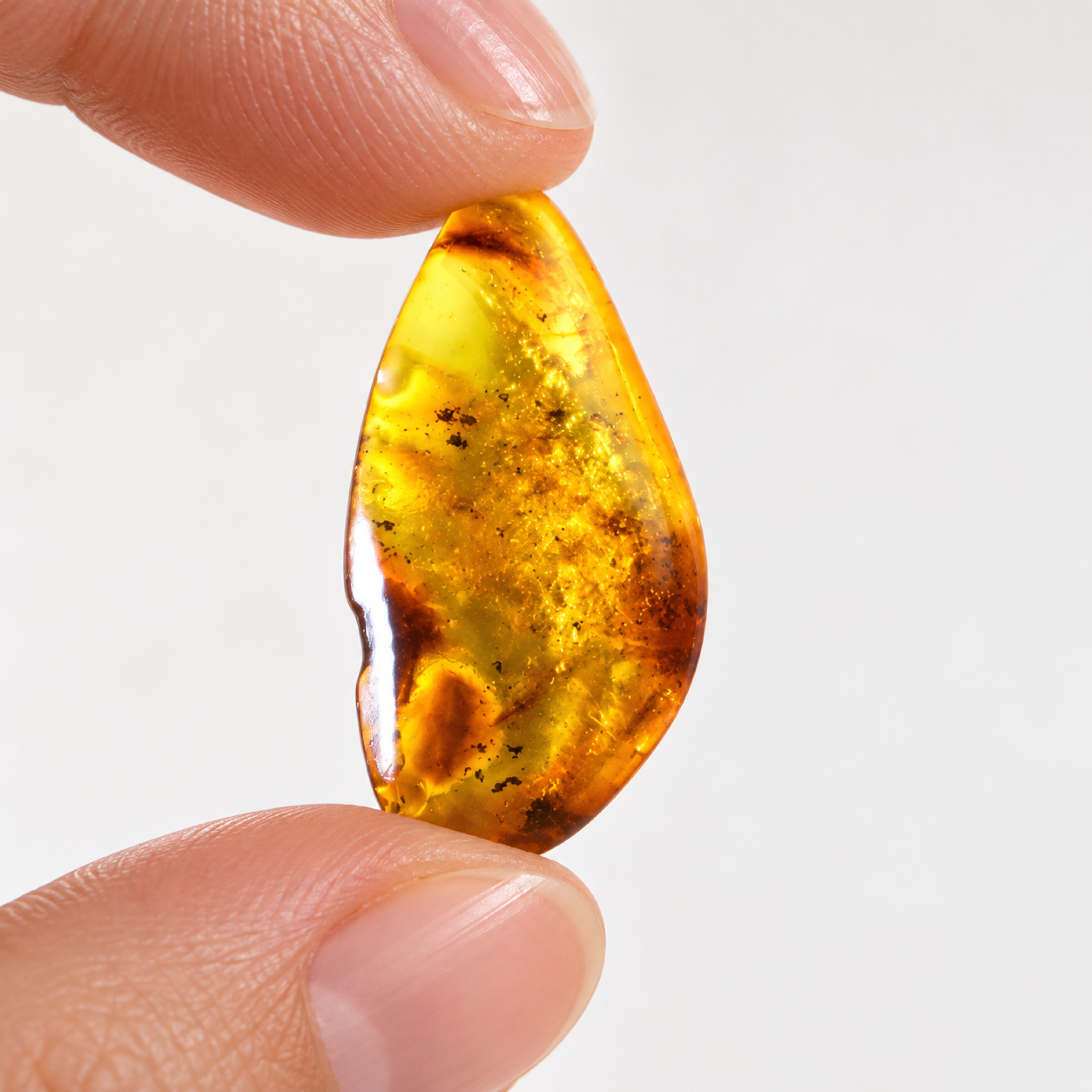 Natural orange yellow polished Dominican amber – photo 8