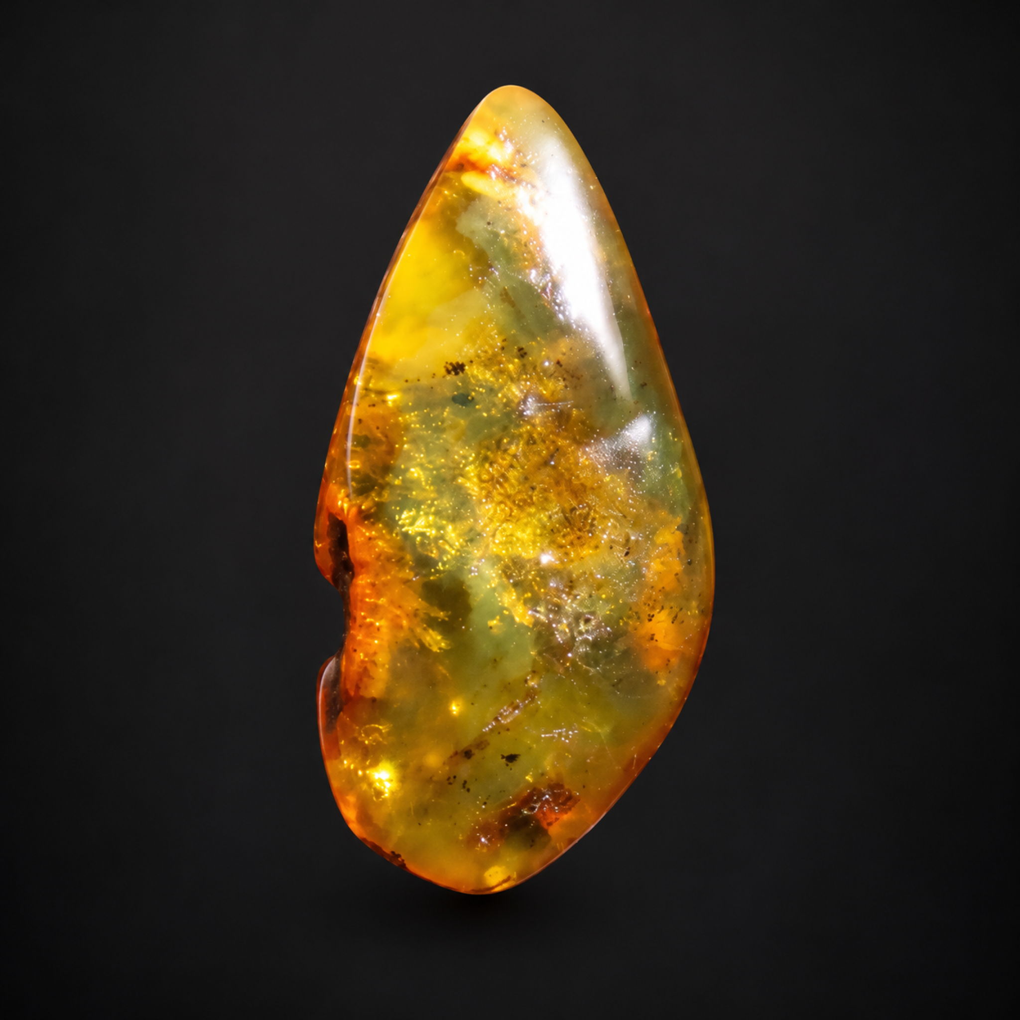 Natural orange yellow polished Dominican amber – photo 9
