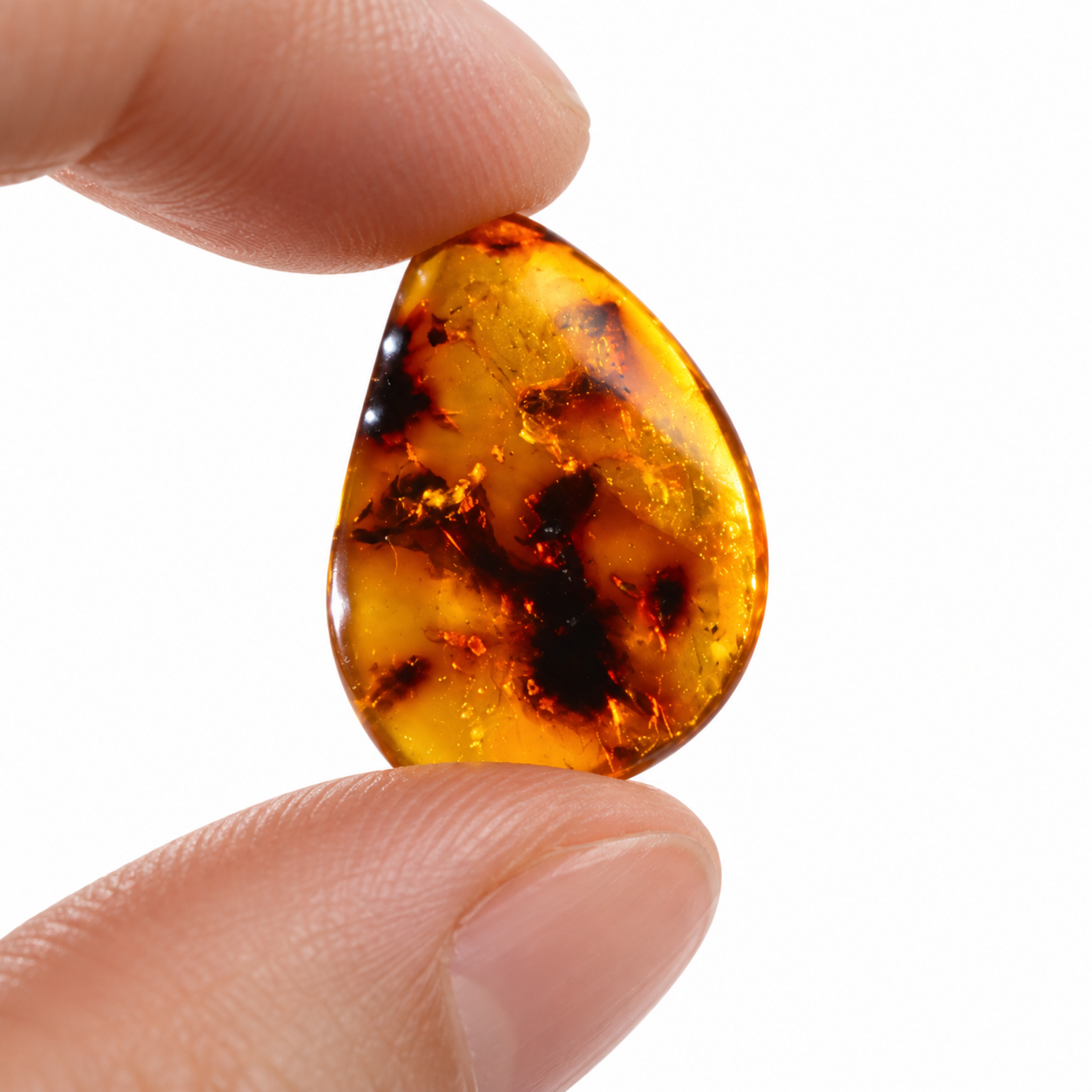 Natural yellow red polished Dominican amber – photo 5
