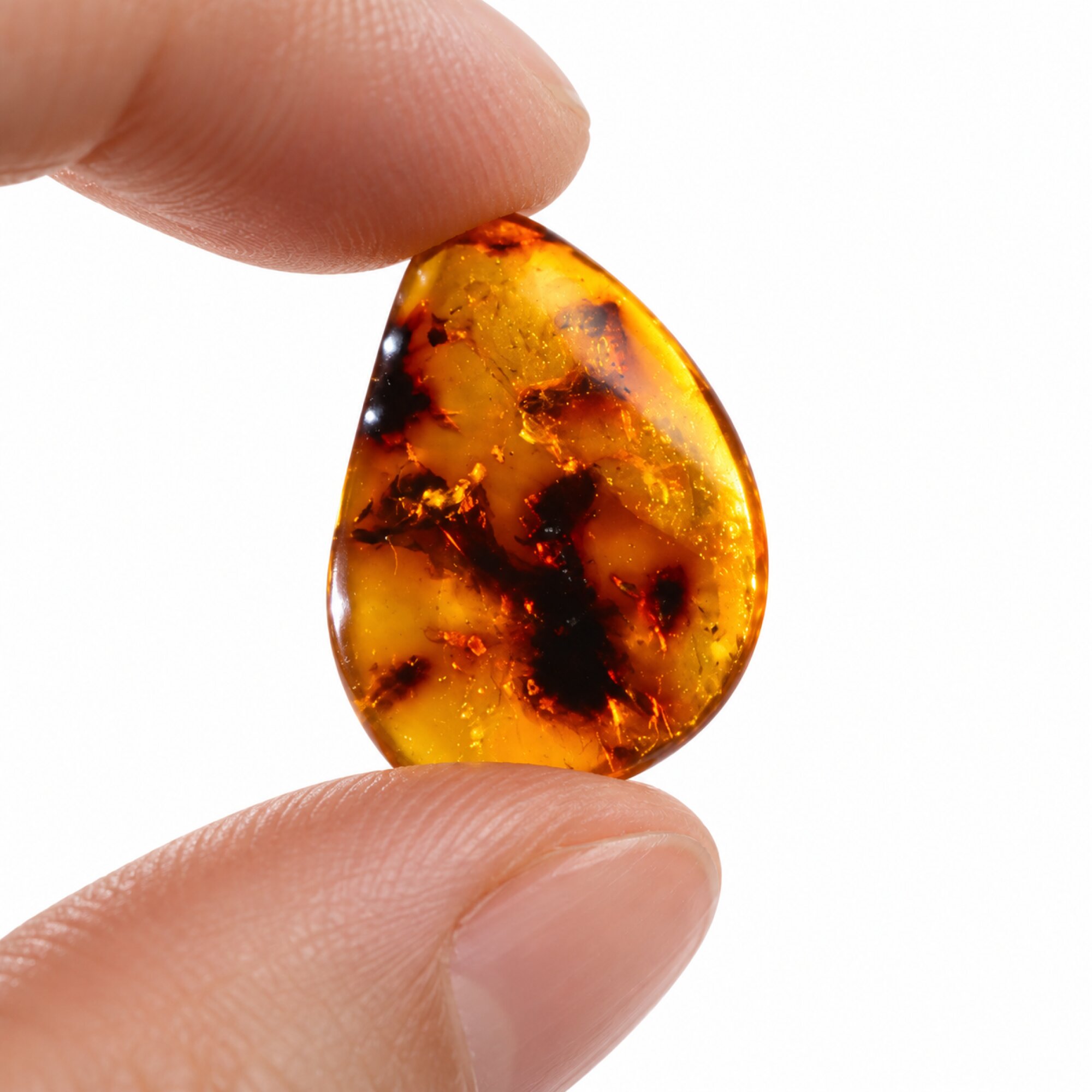 Natural yellow red polished Dominican amber – photo 5