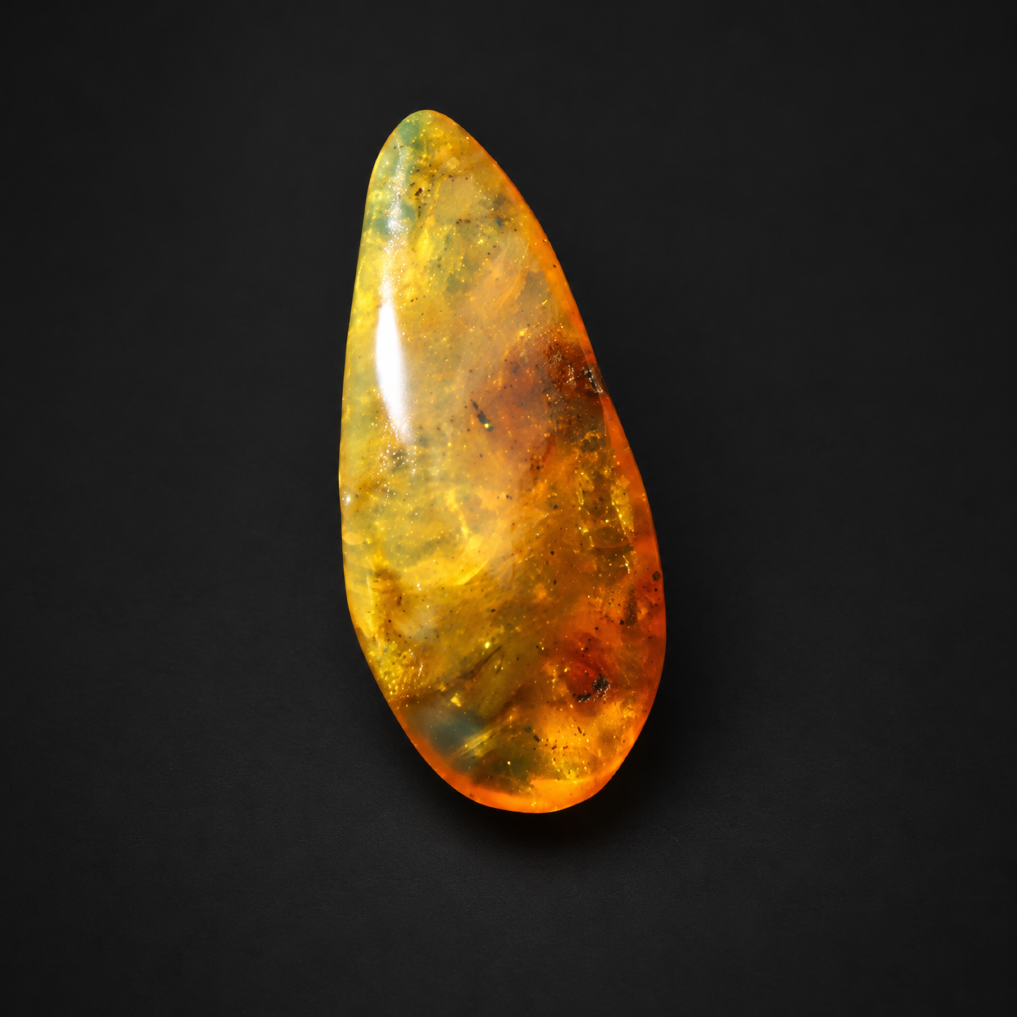 Pure natural orange blue polished Dominican amber – photo 6