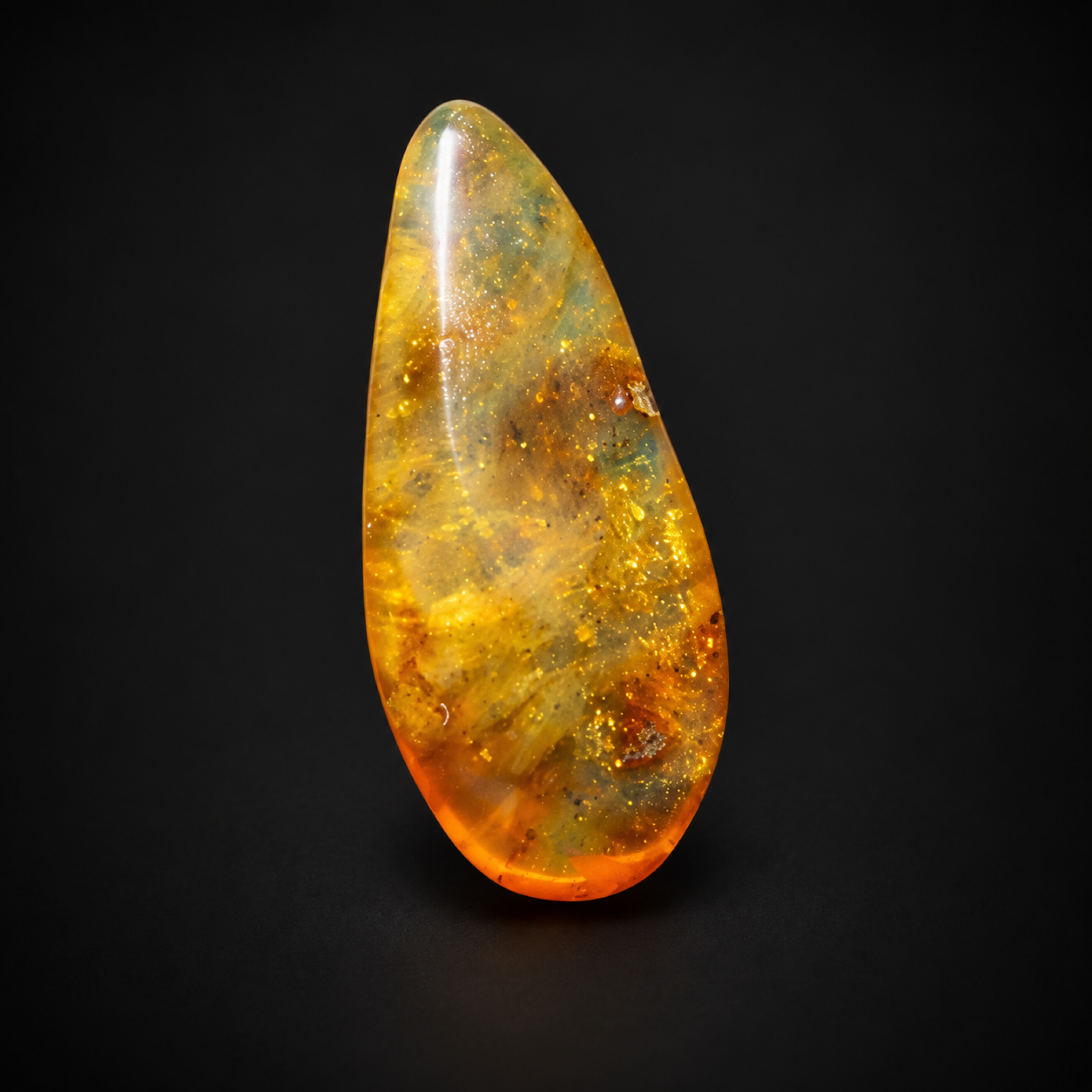 Pure natural orange blue polished Dominican amber – photo 7