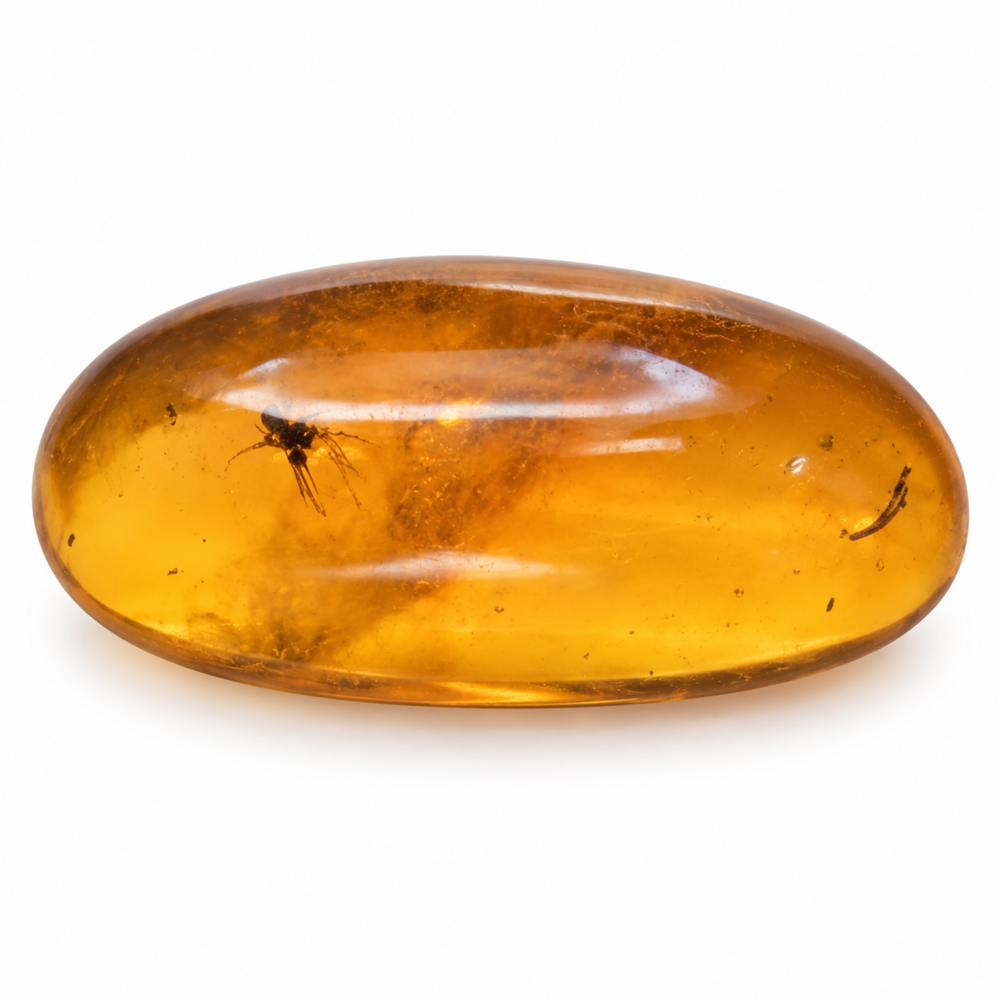 Authentic orange green Dominican amber mosquito insect stone 1.8g – photo 3