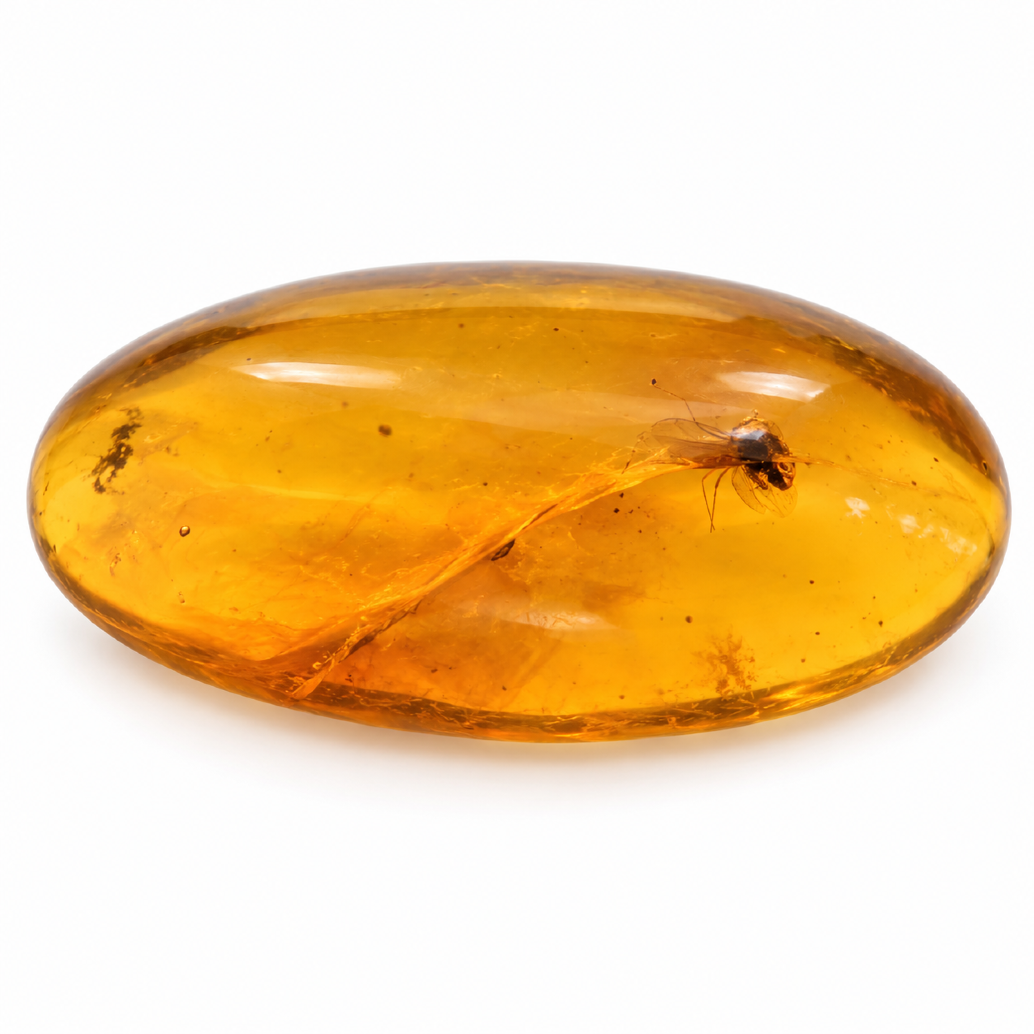 Authentic orange green Dominican amber mosquito insect stone 1.8g – photo 6