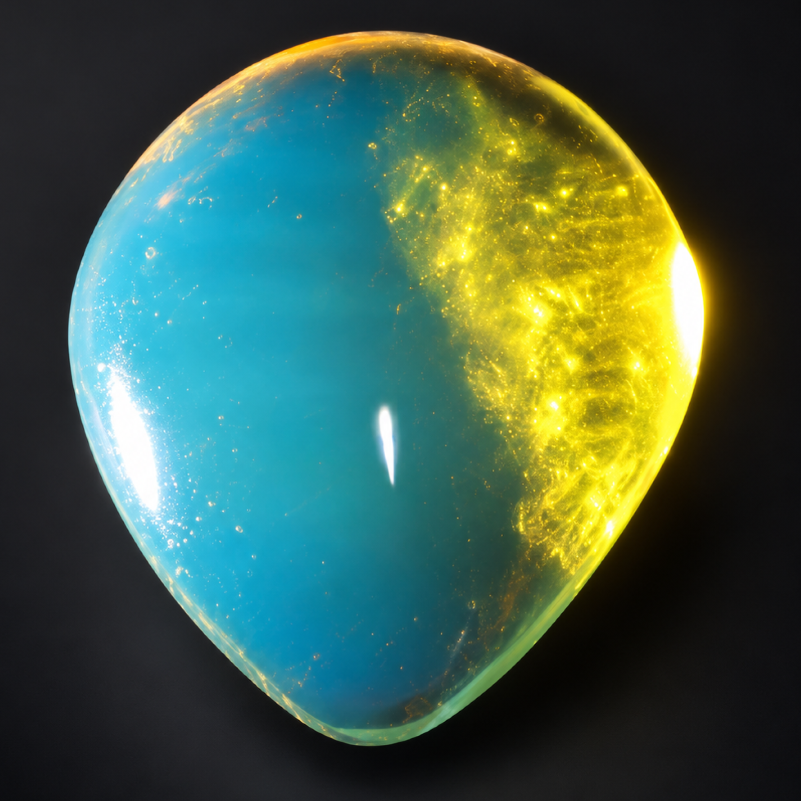 Authentic sky bkue Dominican amber cabochon