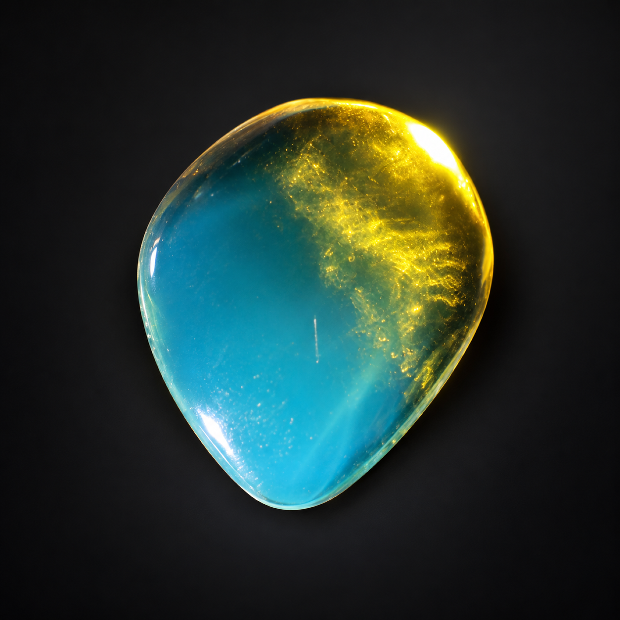 Authentic sky bkue Dominican amber cabochon – photo 5