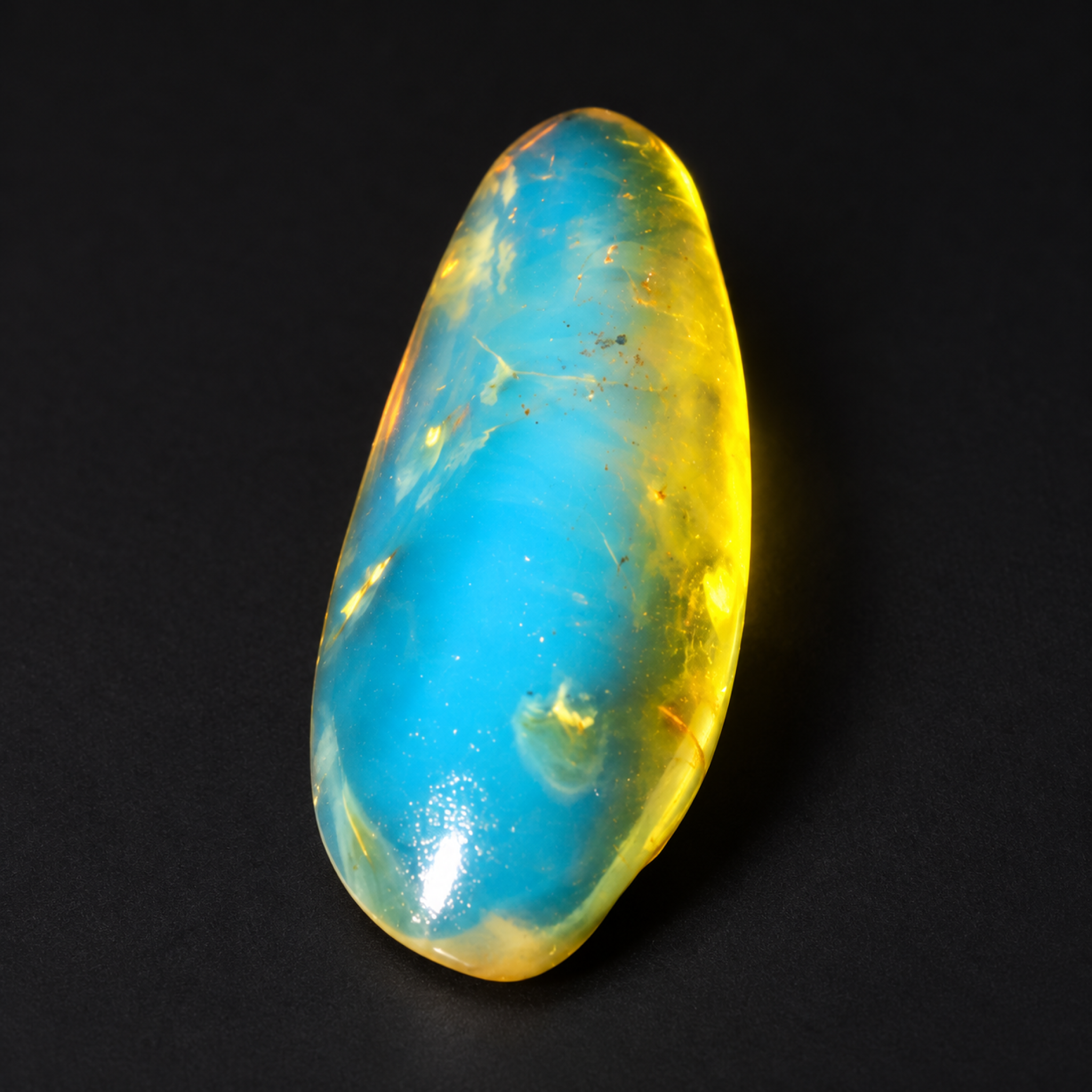 Genuine sky blue Dominican amber cabochon – photo 6