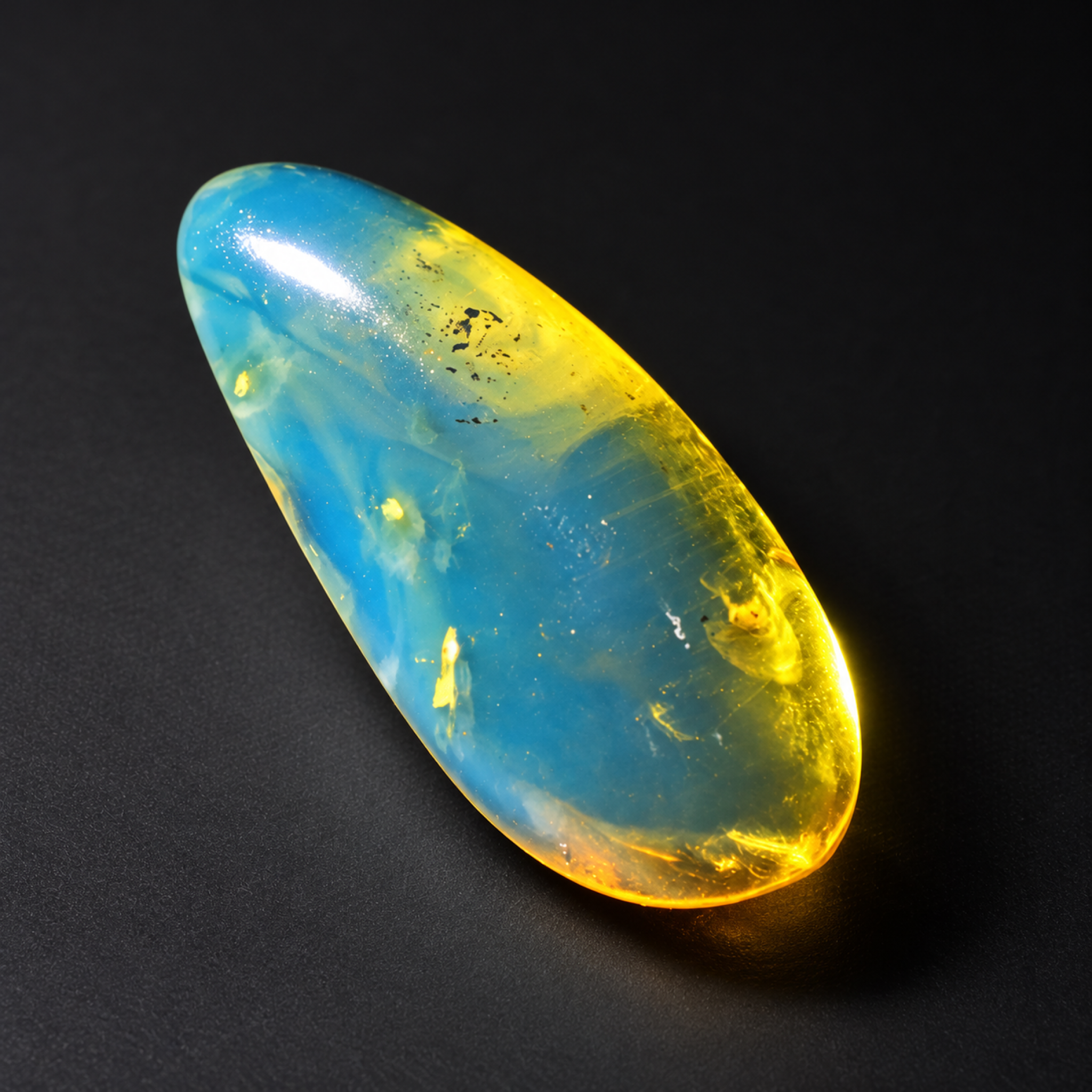 Genuine sky blue Dominican amber cabochon – photo 9