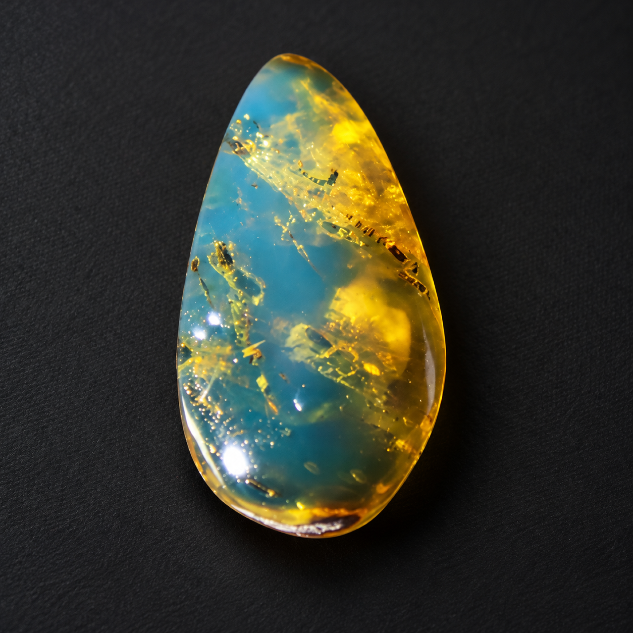 Genuine sky blue Dominican amber cabochon – photo 4