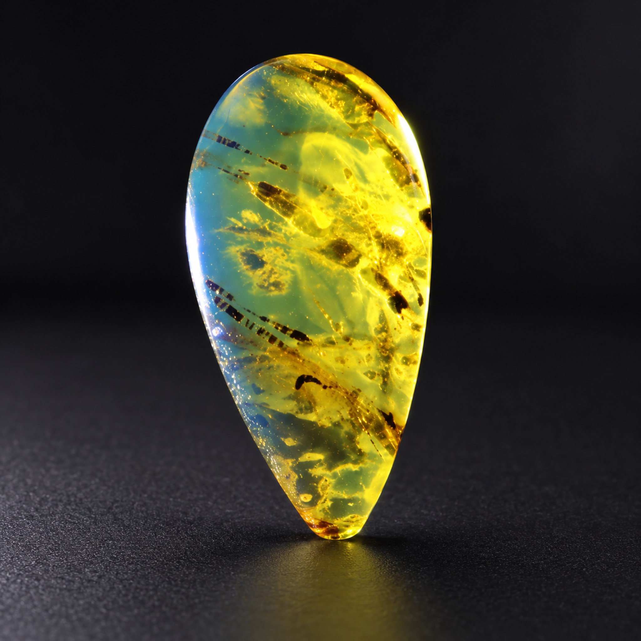Genuine sky blue Dominican amber cabochon – photo 5