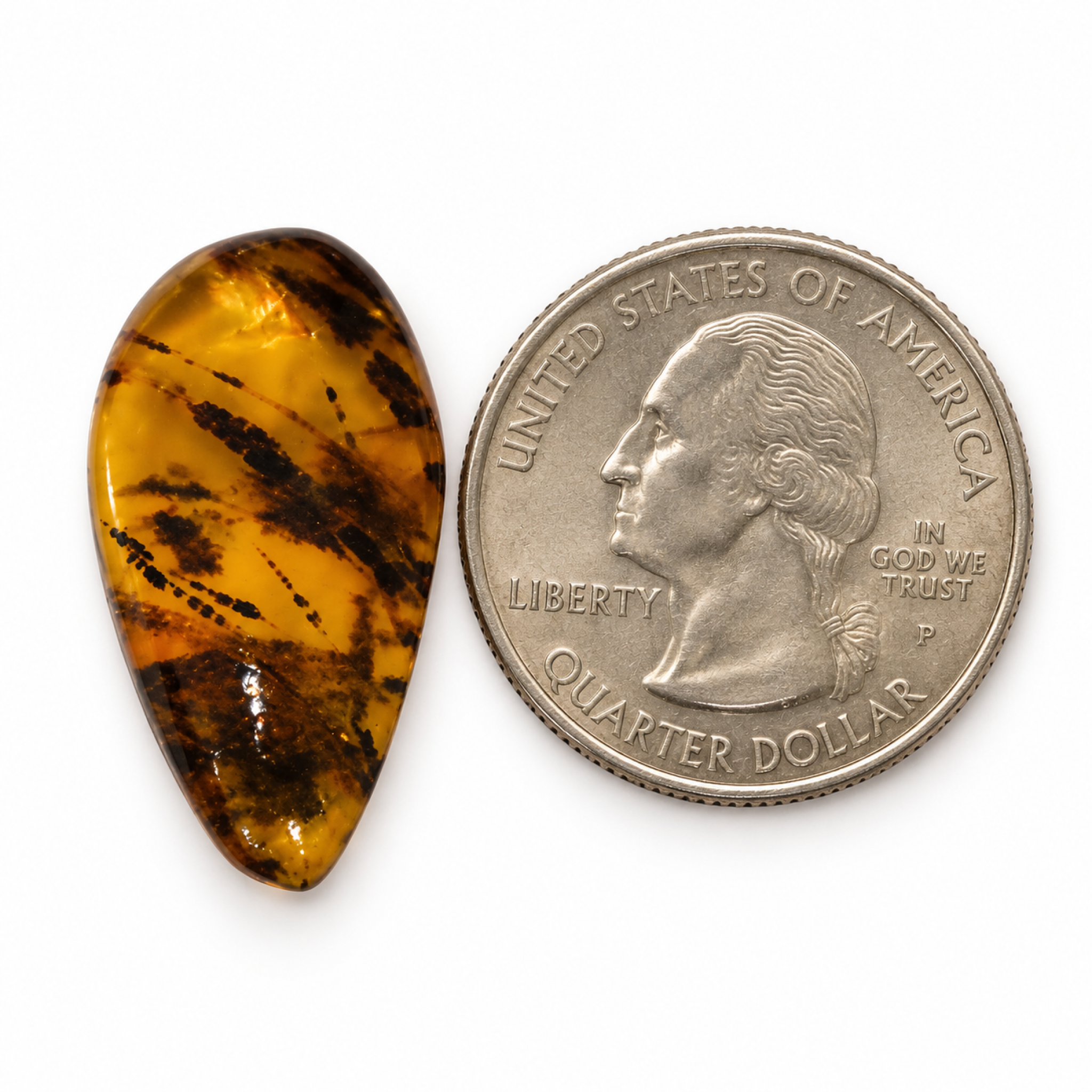 Genuine sky blue Dominican amber cabochon – photo 6