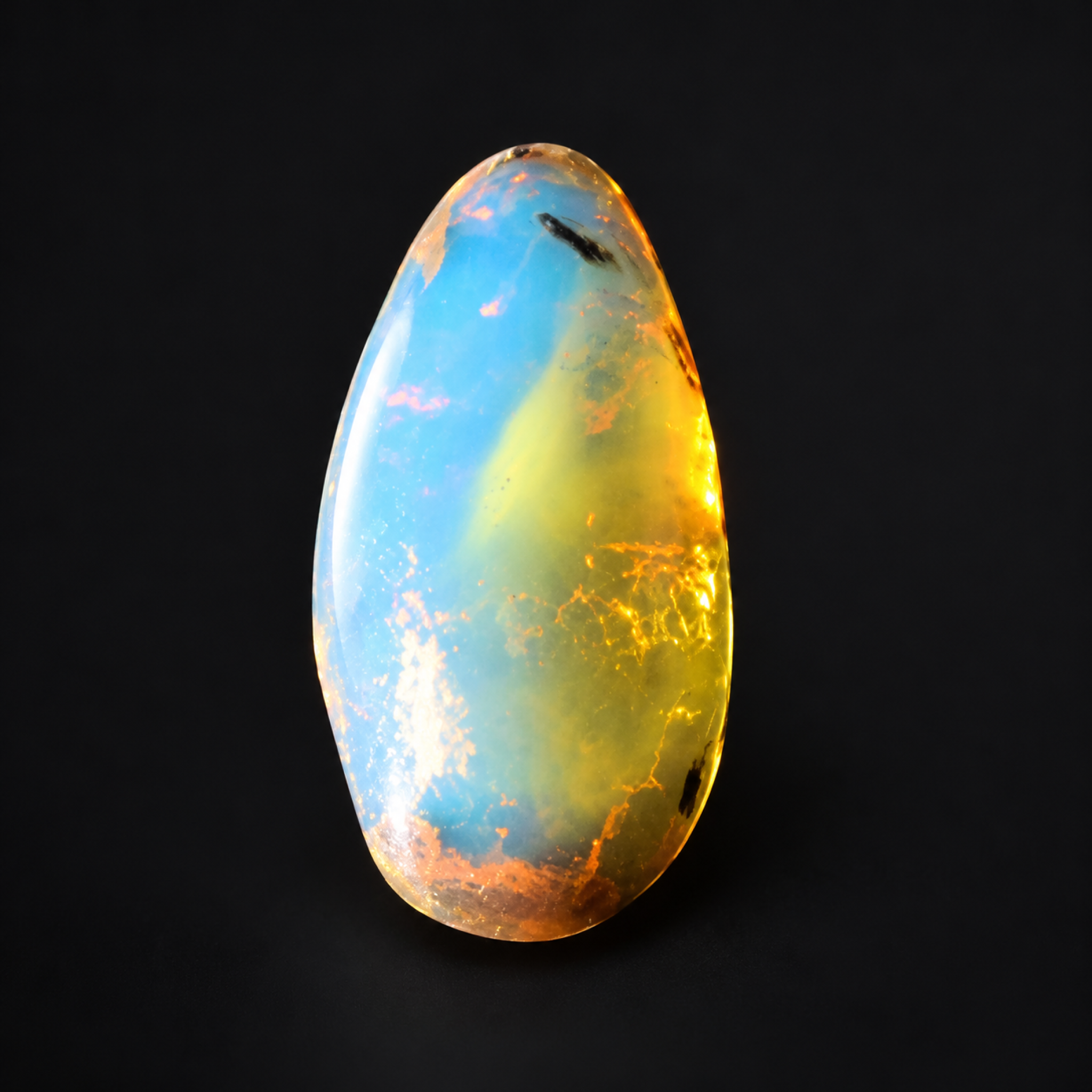Genuine sky blue Dominican amber cabochon – photo 4