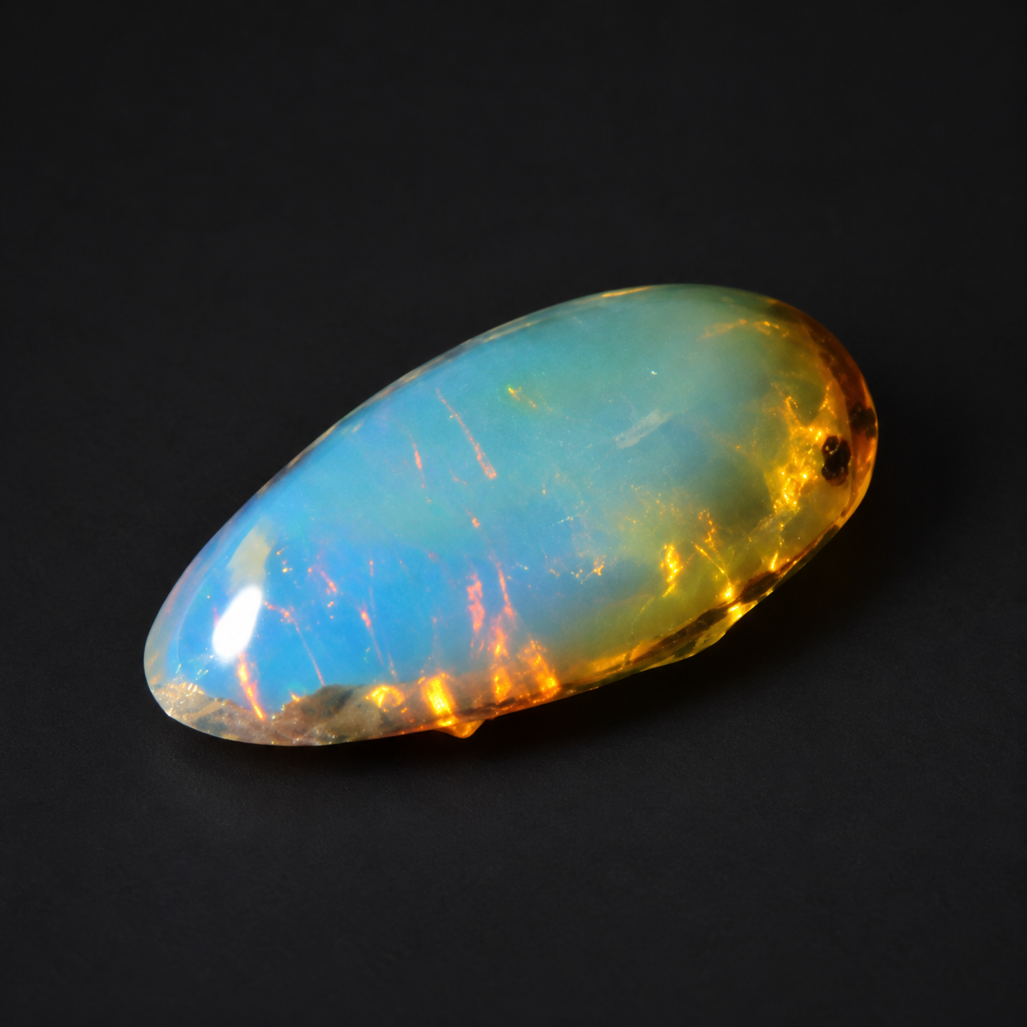 Genuine sky blue Dominican amber cabochon – photo 8