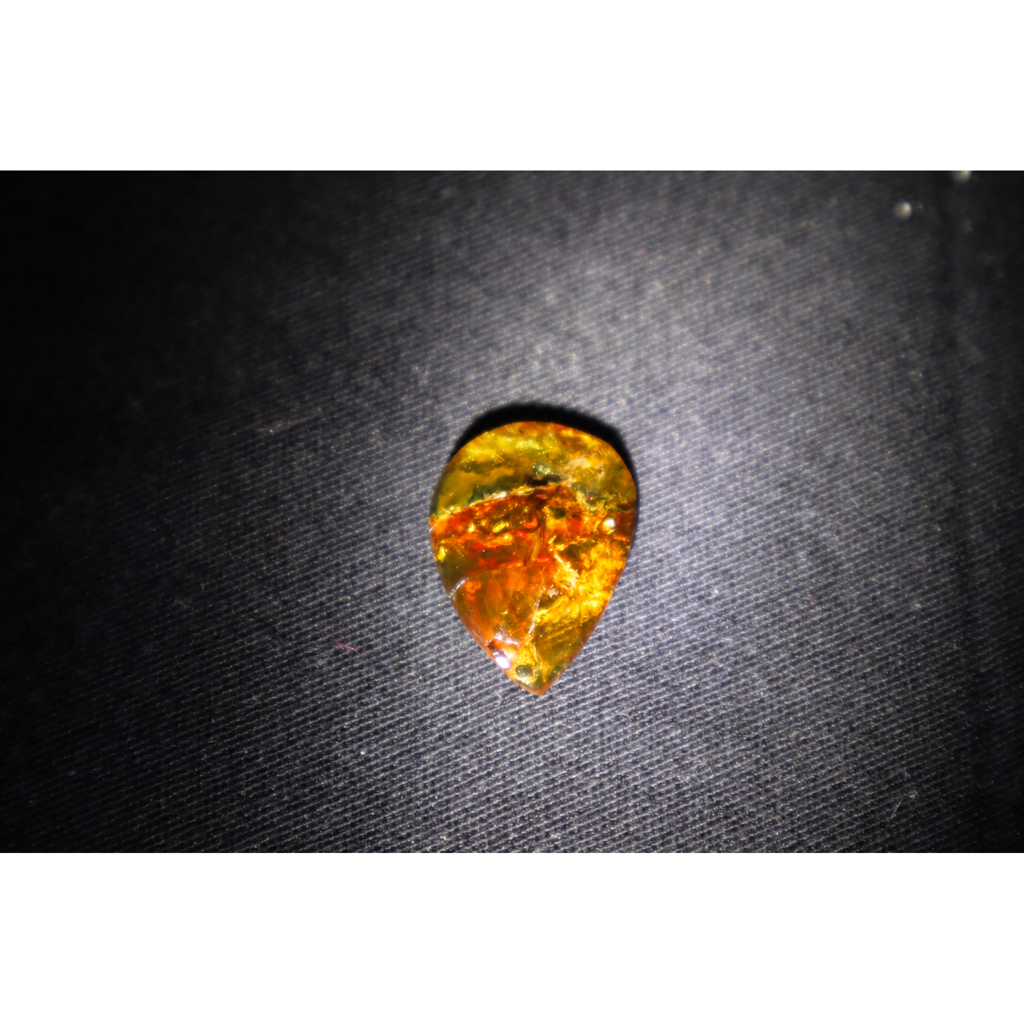 Natural yellow brown Dominican amber cabochon – photo 7