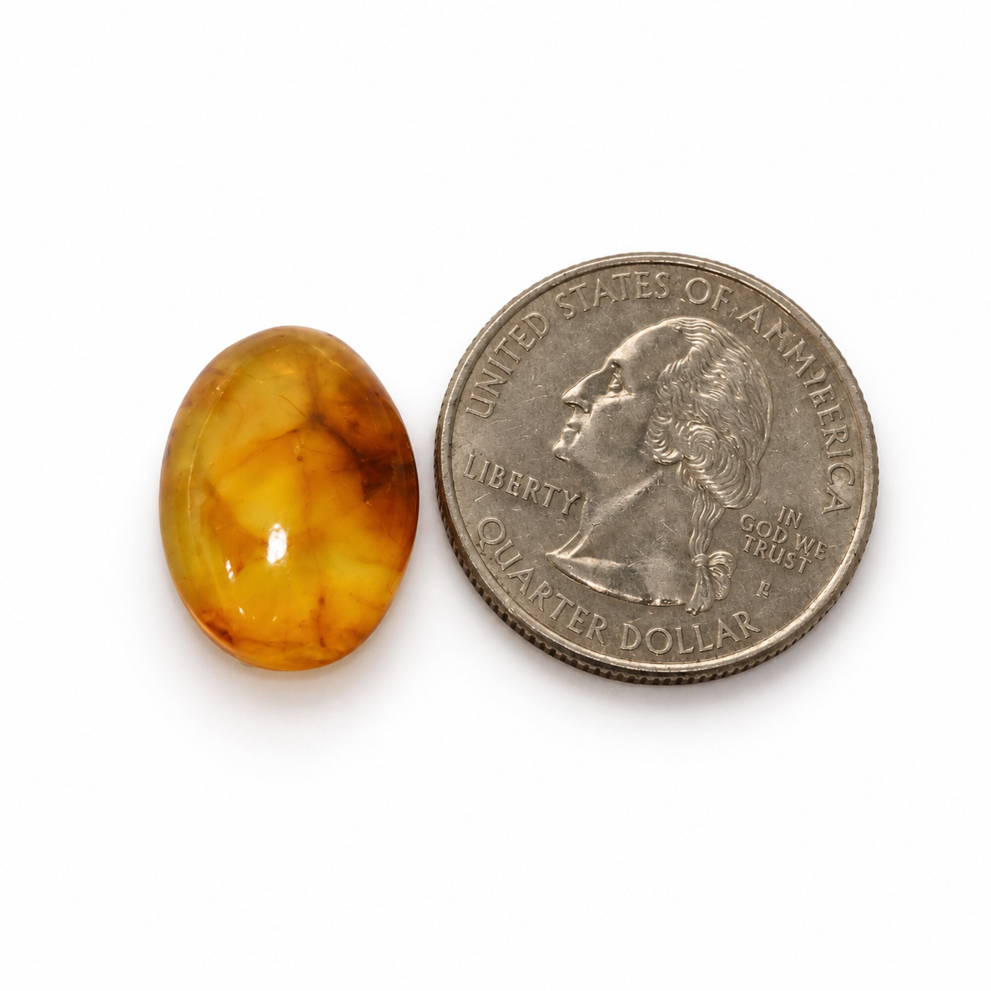 Untreated sky blue Dominican amber cabochon – photo 7