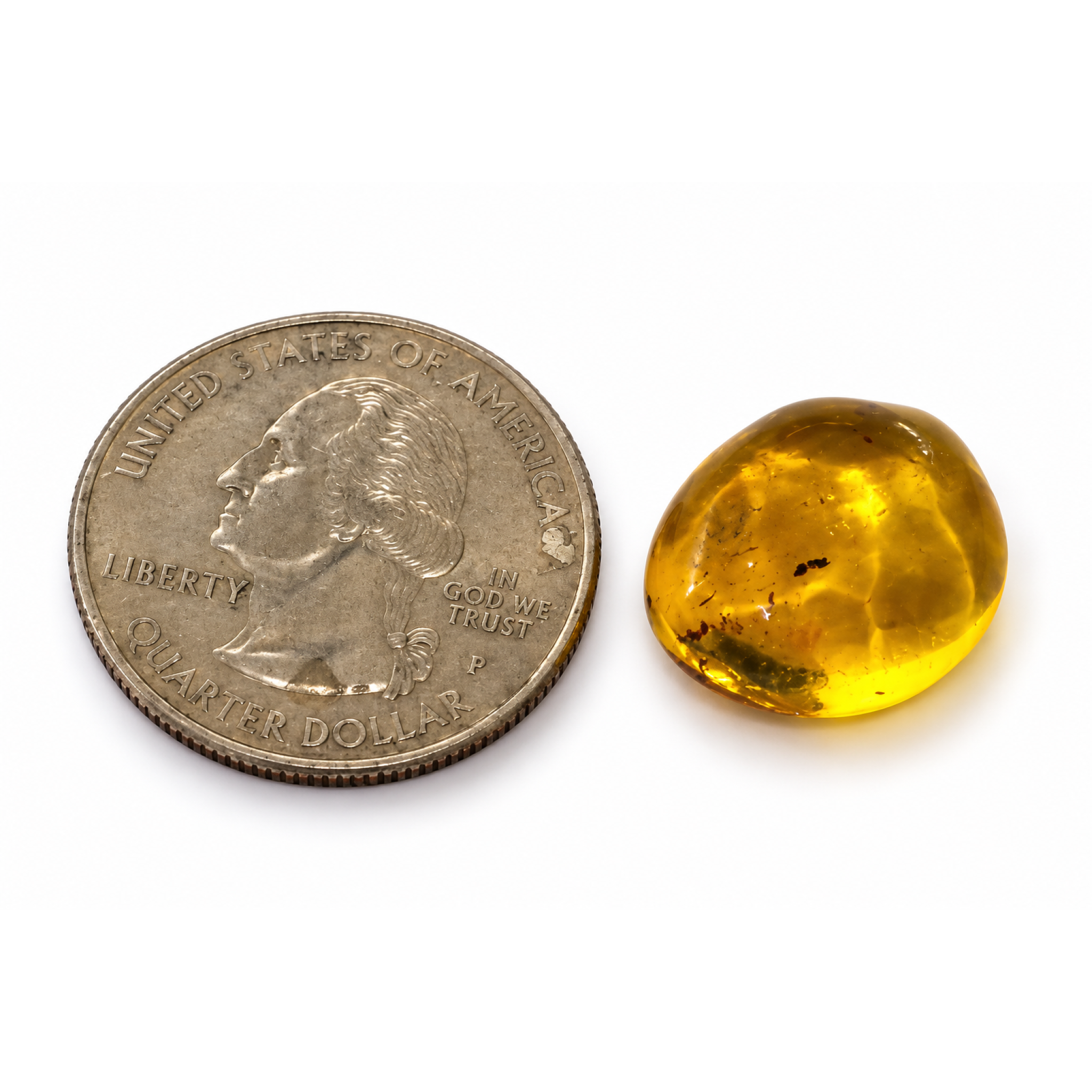 Nature created deep blue Dominican amber cabochon – photo 4