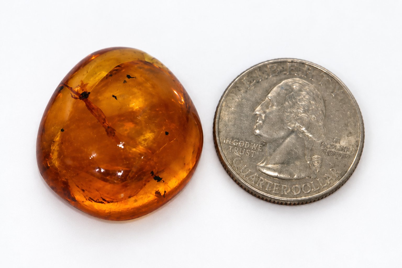 Genuine yellow orange polished Dominican amber – photo 5