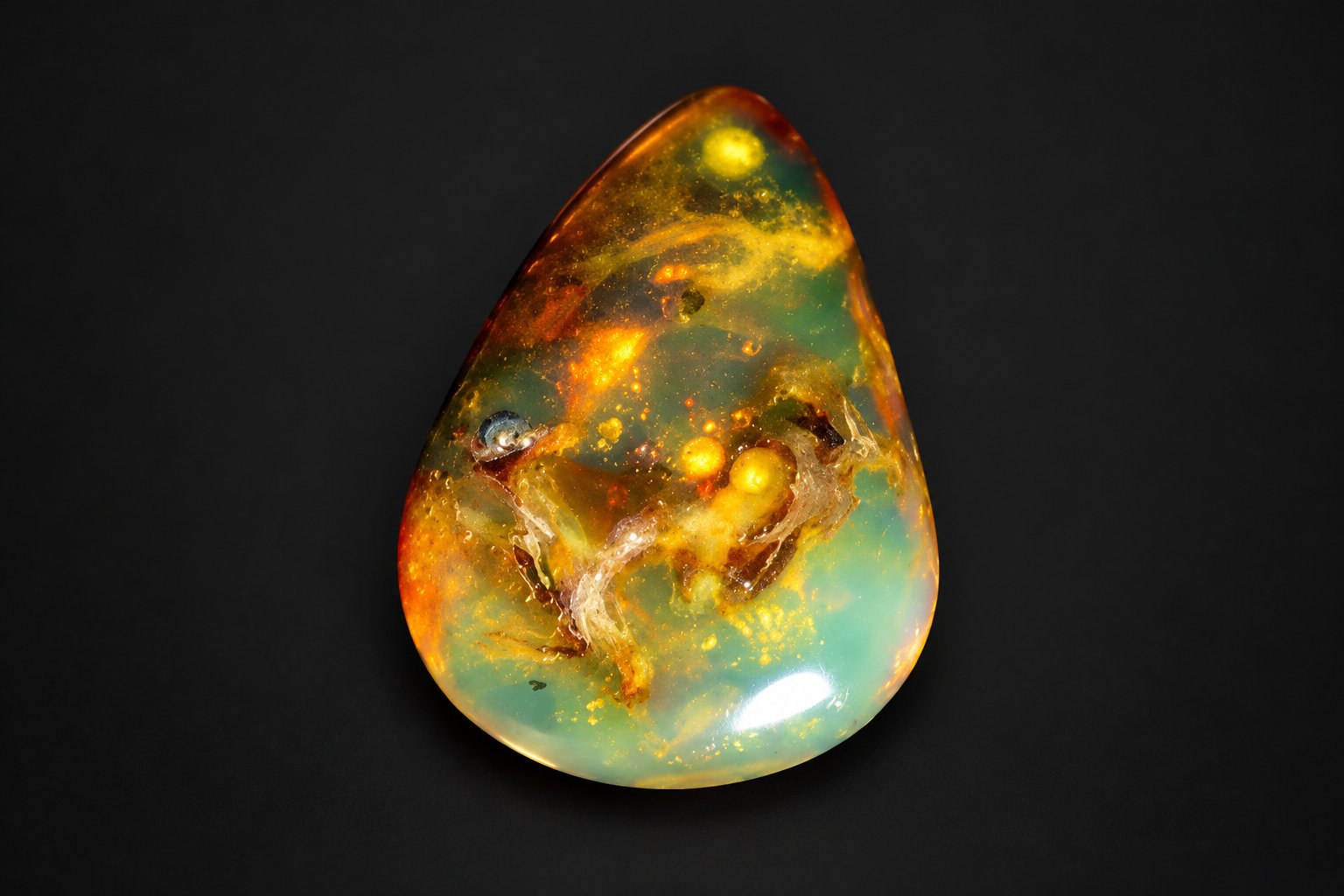 Authentic dark blue polished Dominican amber – photo 7