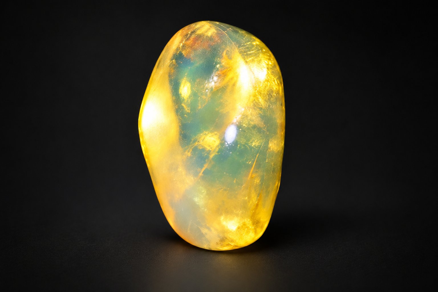Genuine orange blue polished Dominican amber – photo 5