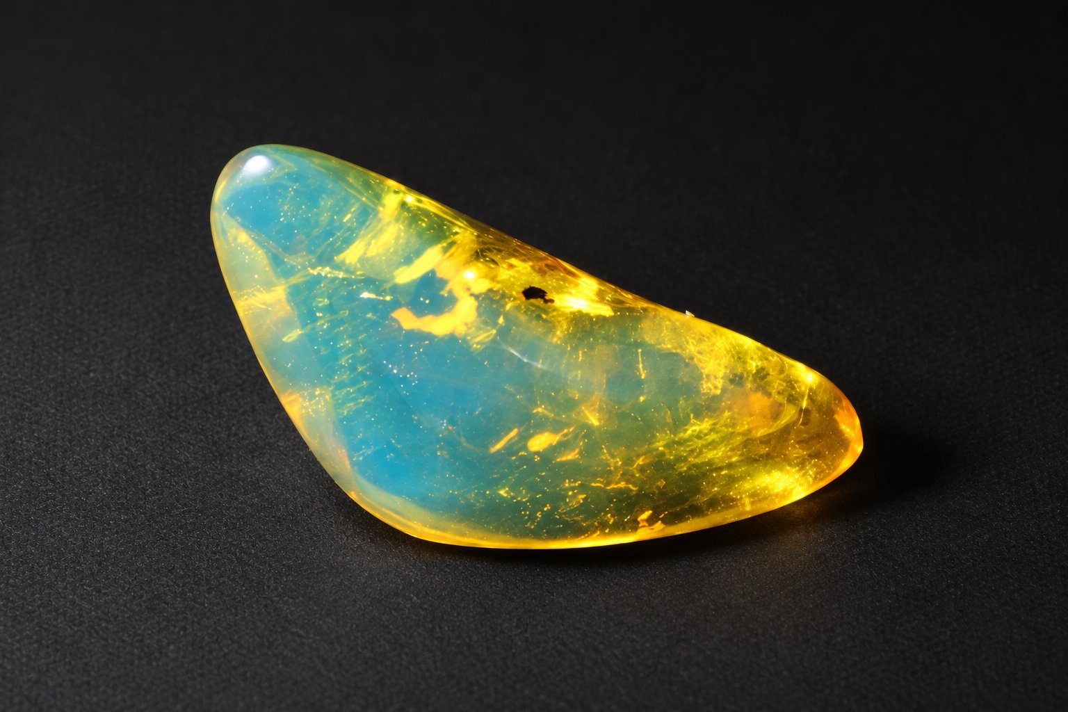 Genuine orange green polished Dominican amber – photo 5