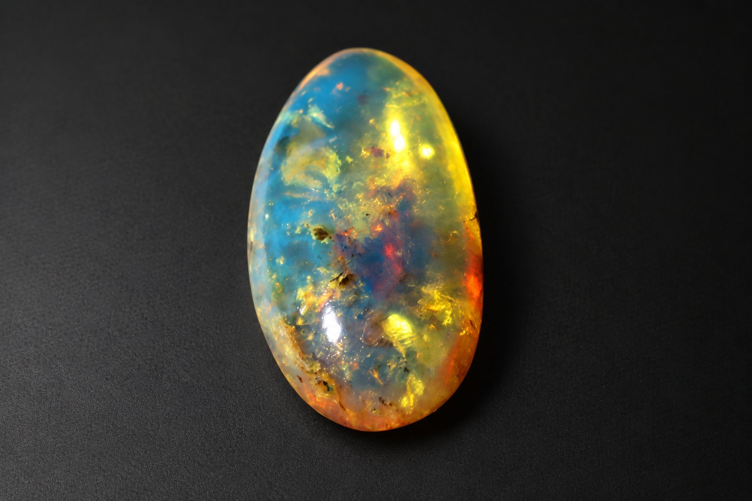 True caribbean orange blue polished Dominican amber – photo 2