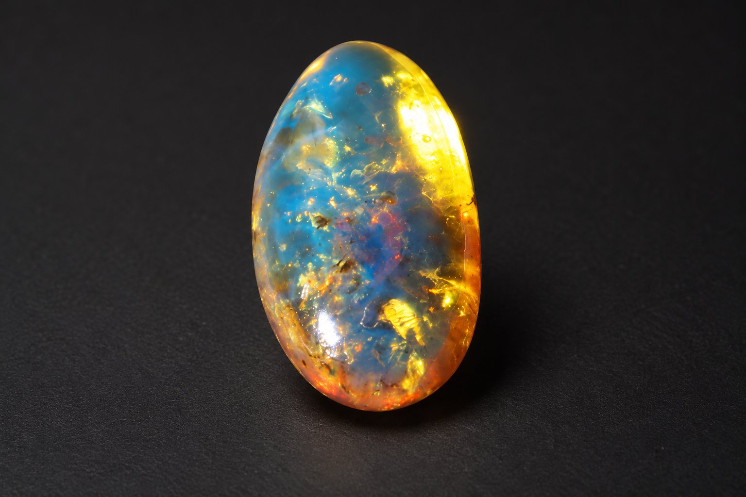 True caribbean orange blue polished Dominican amber – photo 4