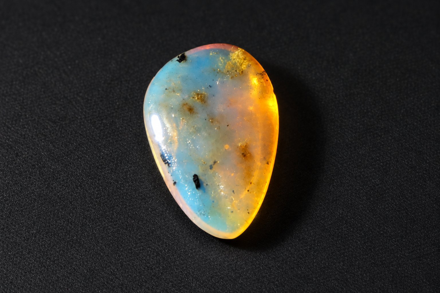 True caribbean orange blue polished Dominican amber – photo 6