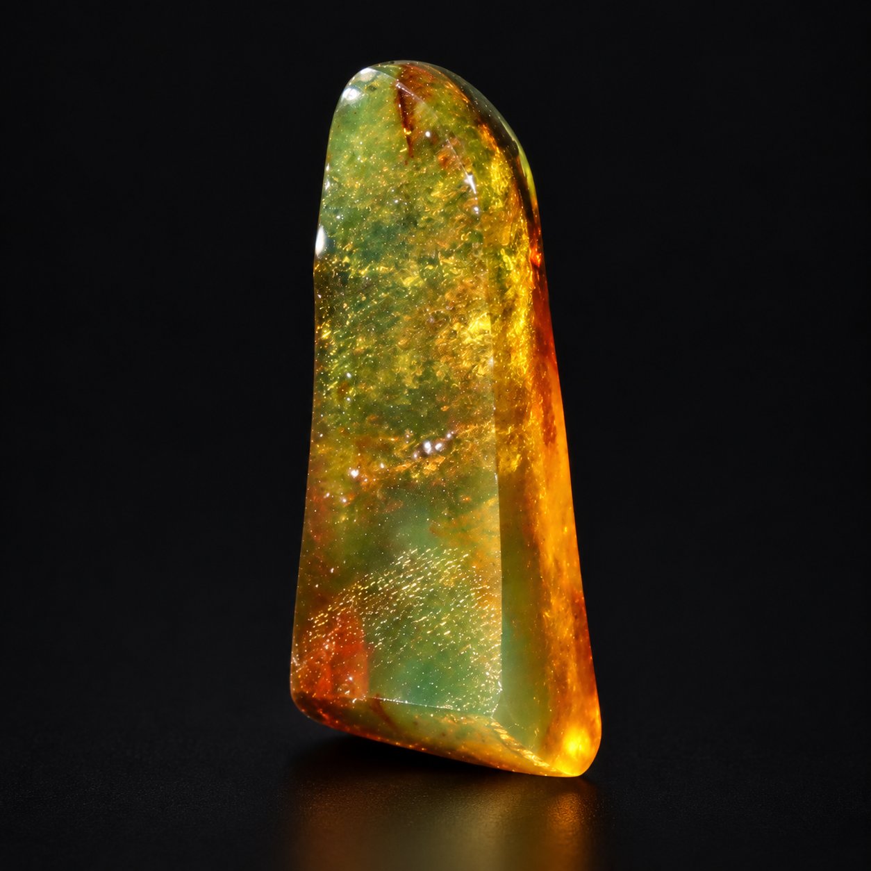 True caribbean orange green polished Dominican amber – photo 6