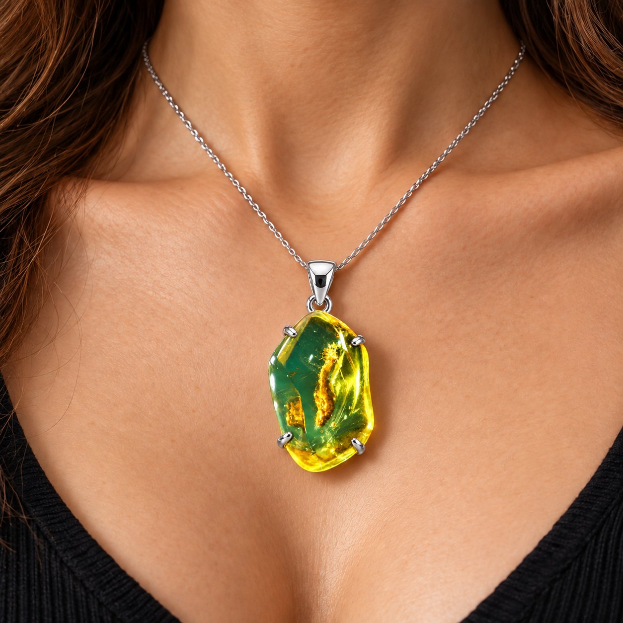Authentic yellow green polished Dominican amber – photo 5