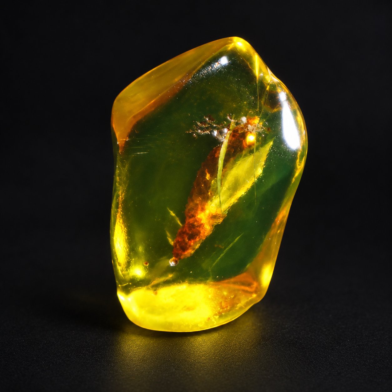 Authentic yellow green polished Dominican amber – photo 13