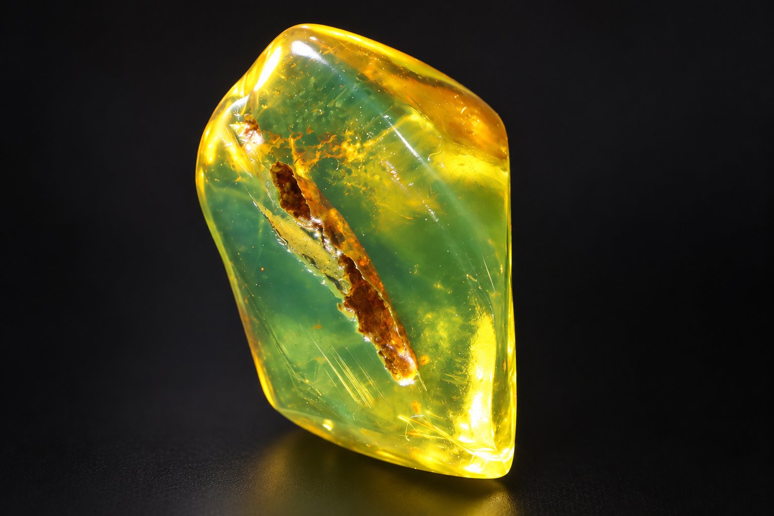 Authentic yellow green polished Dominican amber – photo 17