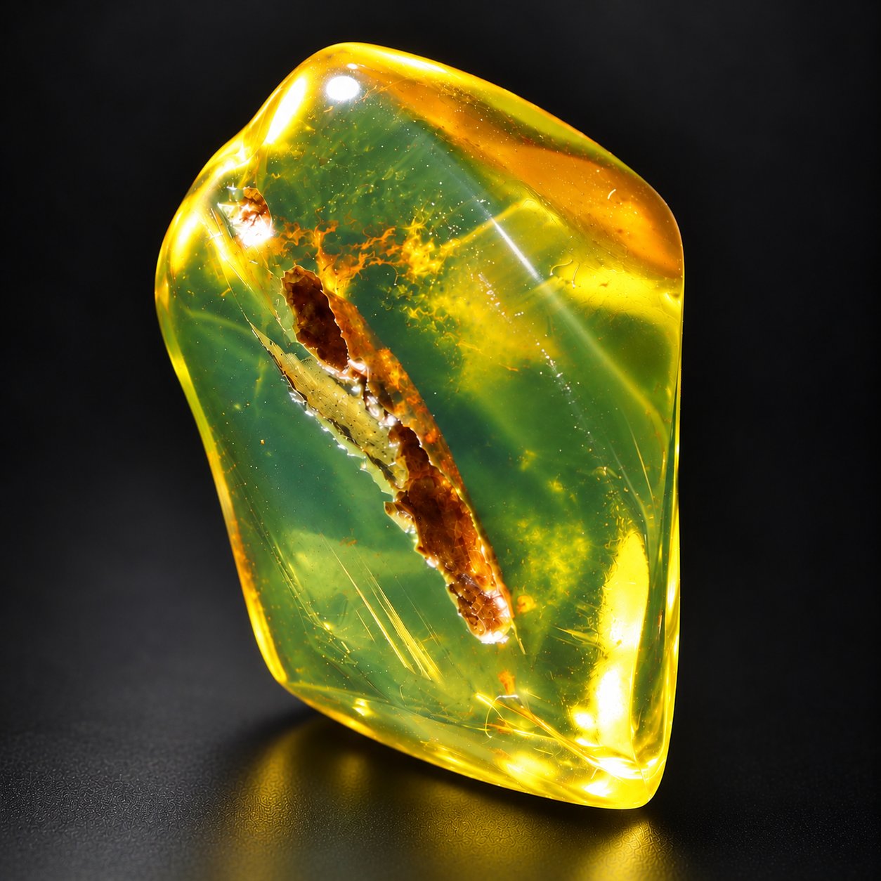 Authentic yellow green polished Dominican amber – photo 15