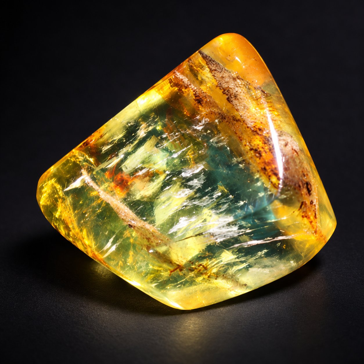 Authentic yellow green polished Dominican amber – photo 6