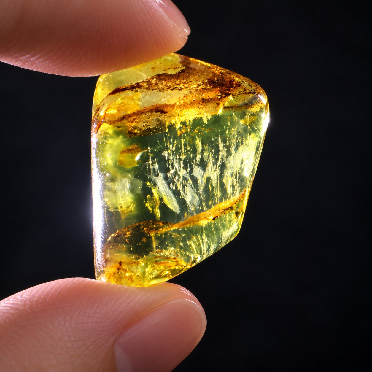 Authentic yellow green polished Dominican amber – photo 9