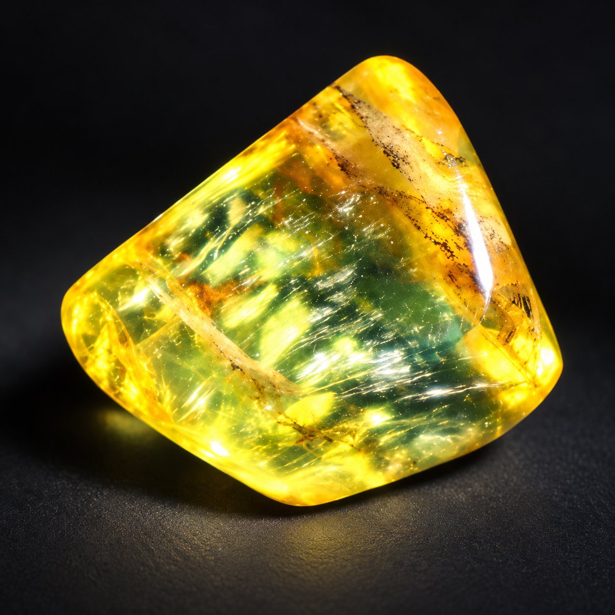 Authentic yellow green polished Dominican amber – photo 7