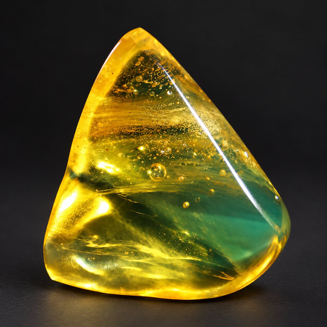 Genuine yellow green polished Dominican amber – photo 7