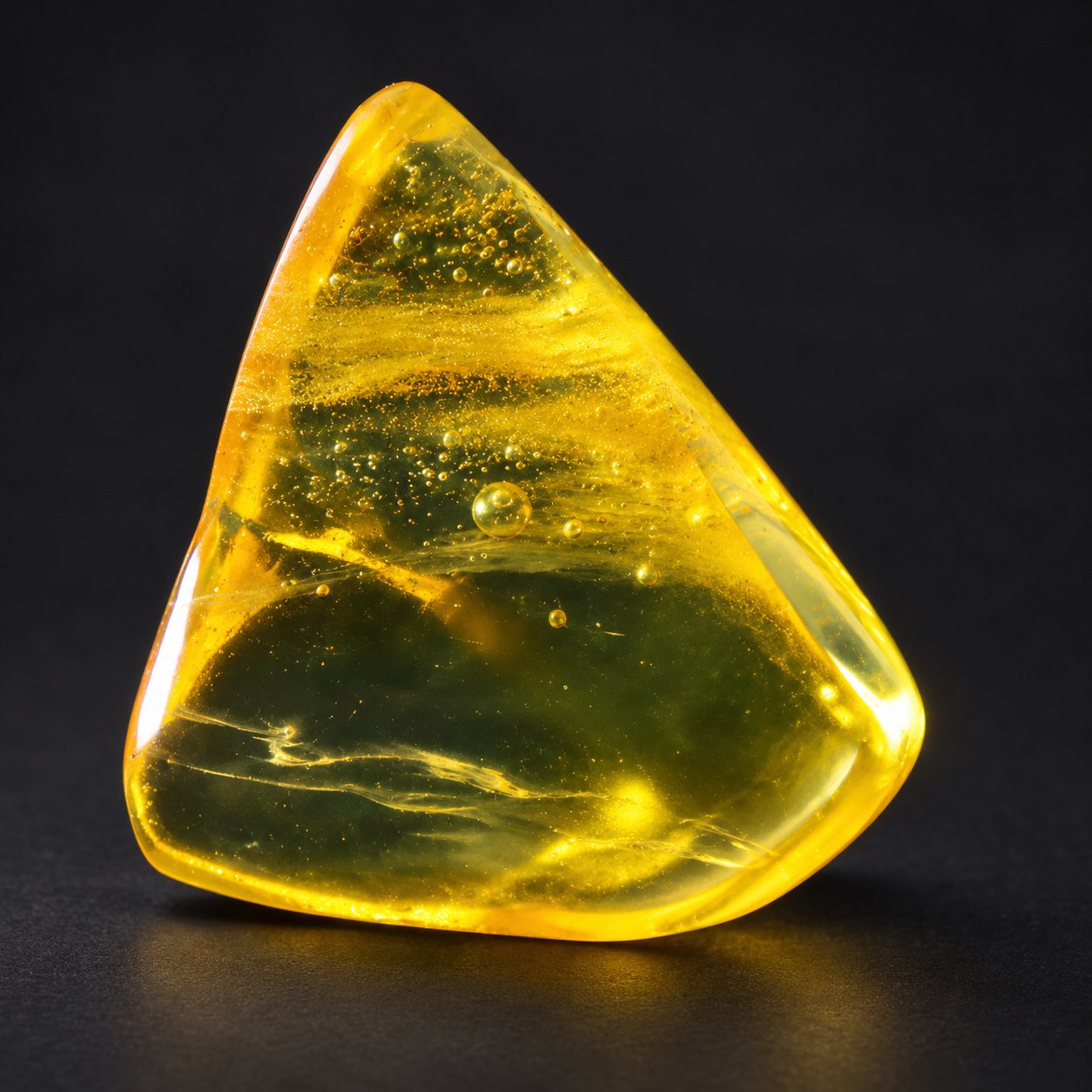 Genuine yellow green polished Dominican amber – photo 10