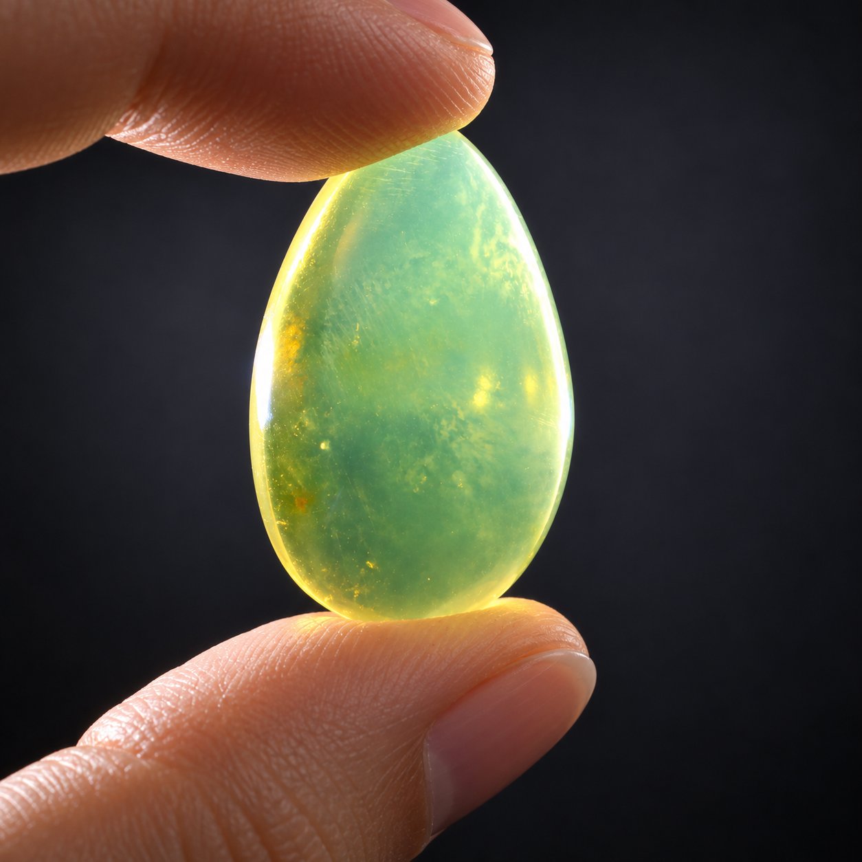 Genuine yellow green polished Dominican amber – photo 8