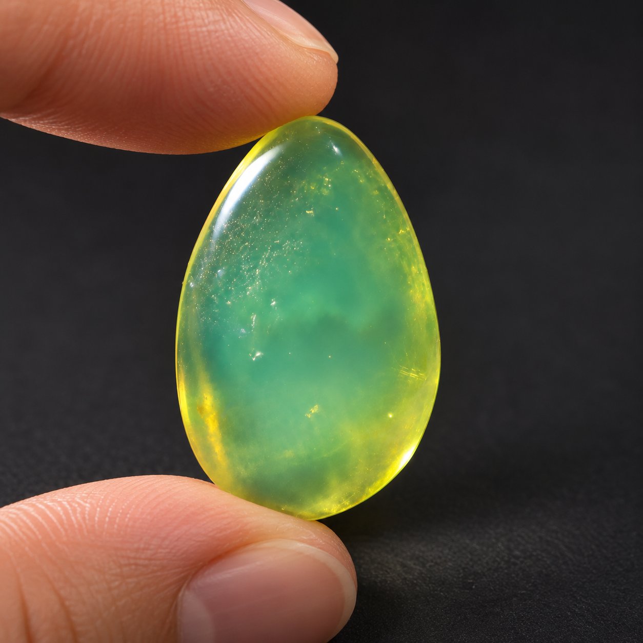 Genuine yellow green polished Dominican amber – photo 10