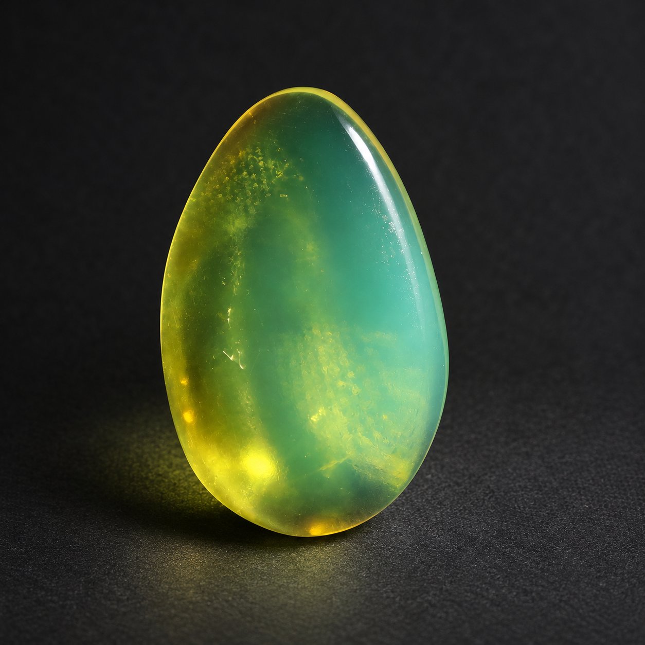 Genuine yellow green polished Dominican amber – photo 5