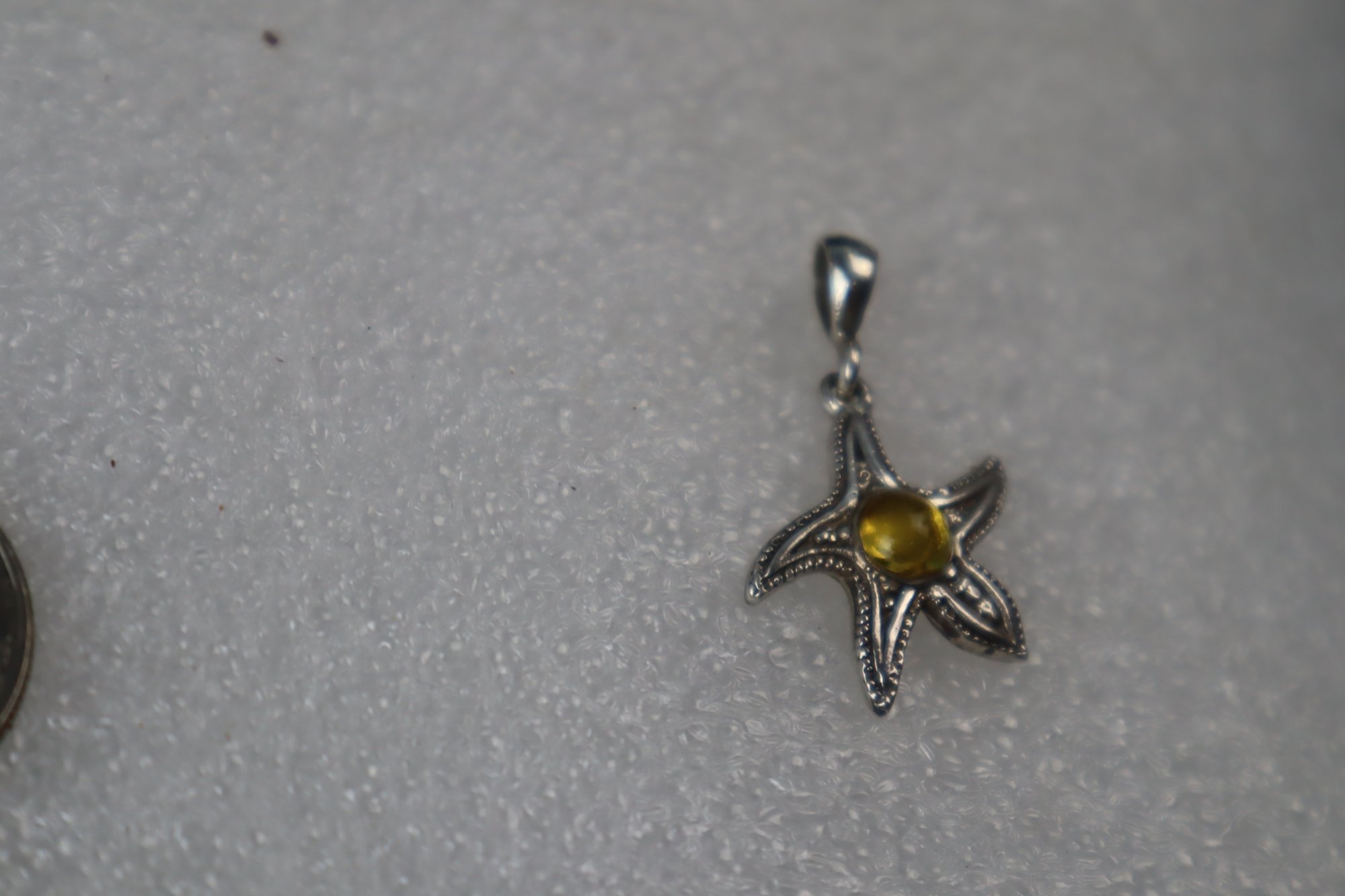 Artisan yellow green Dominican amber sterling silver pendant 4.1g – photo 9
