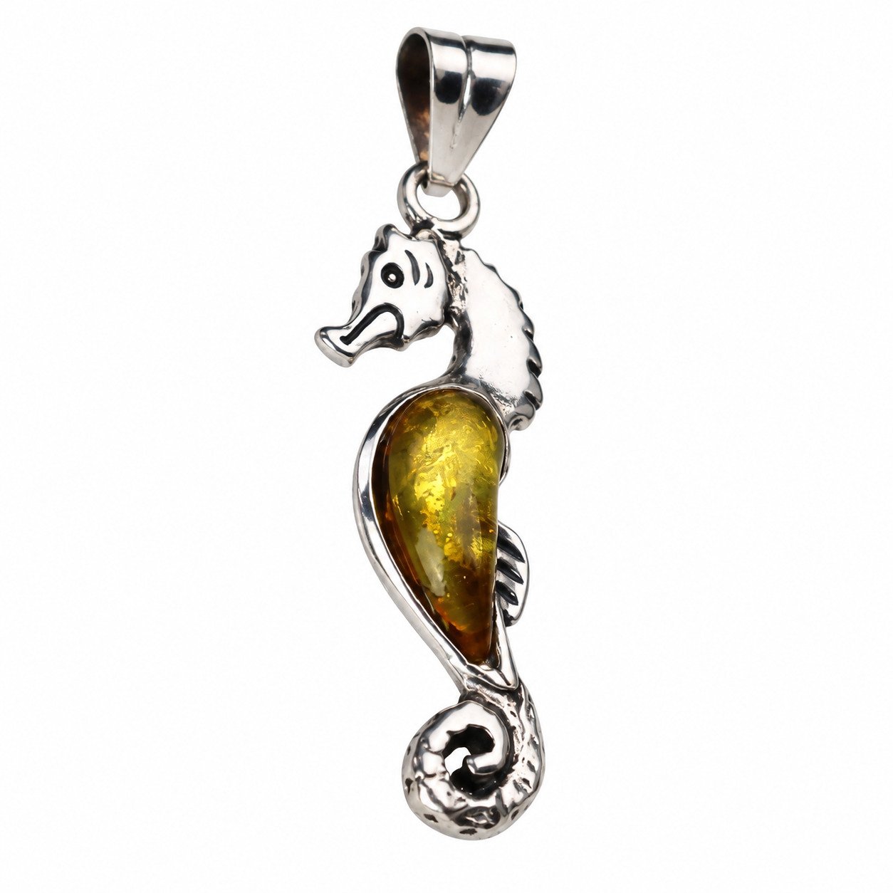 Artisan light yellow Dominican amber sterling silver pendant 4g – photo 6