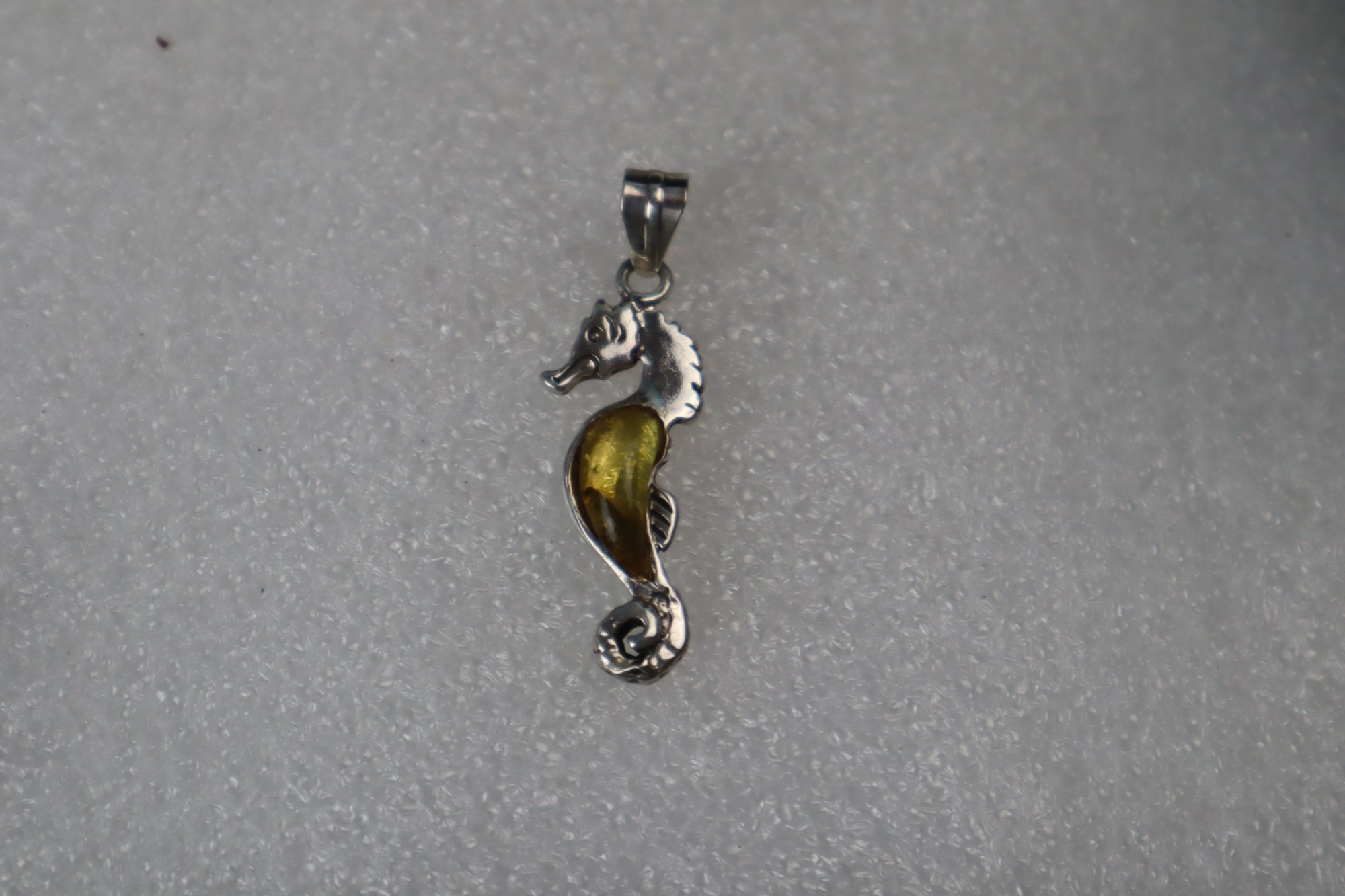 Artisan light yellow Dominican amber sterling silver pendant 4g – photo 10