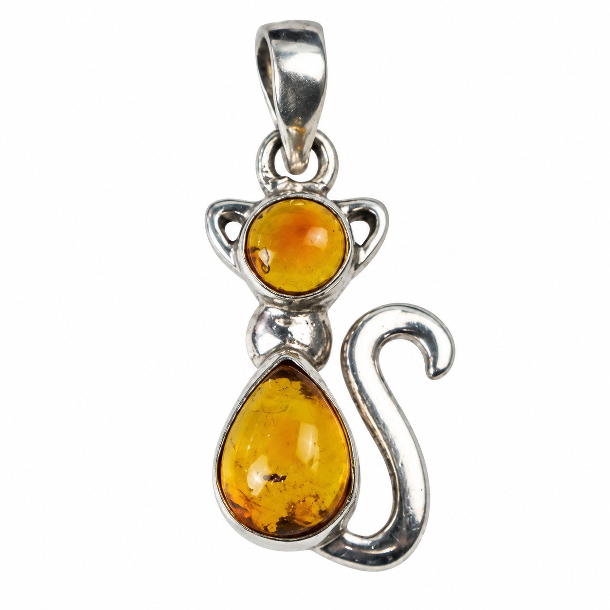 Island crafted light yellow Dominican amber sterling silver pendant 4.1g – photo 3