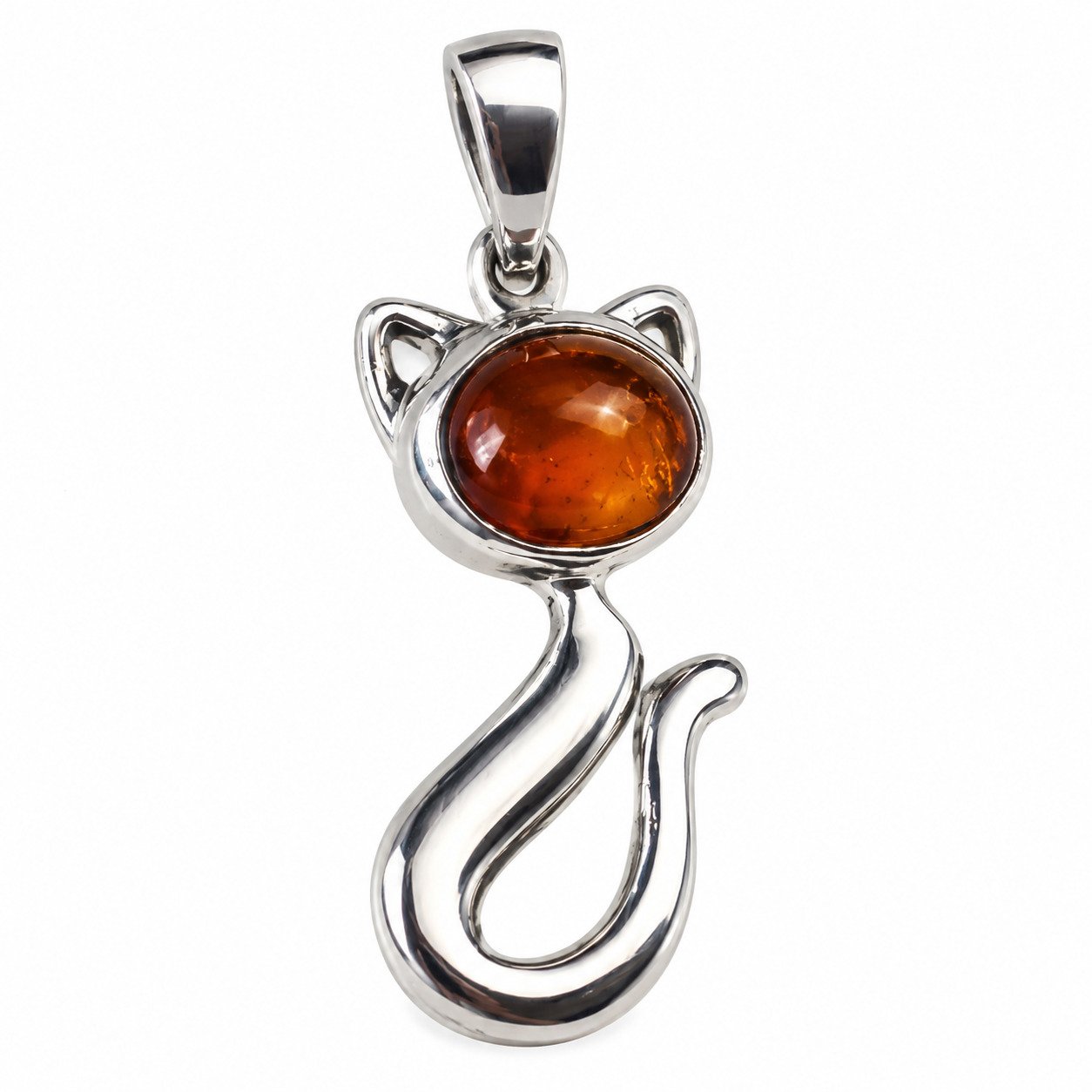 Island crafted light orange Dominican amber sterling silver pendant 4.1g – photo 5
