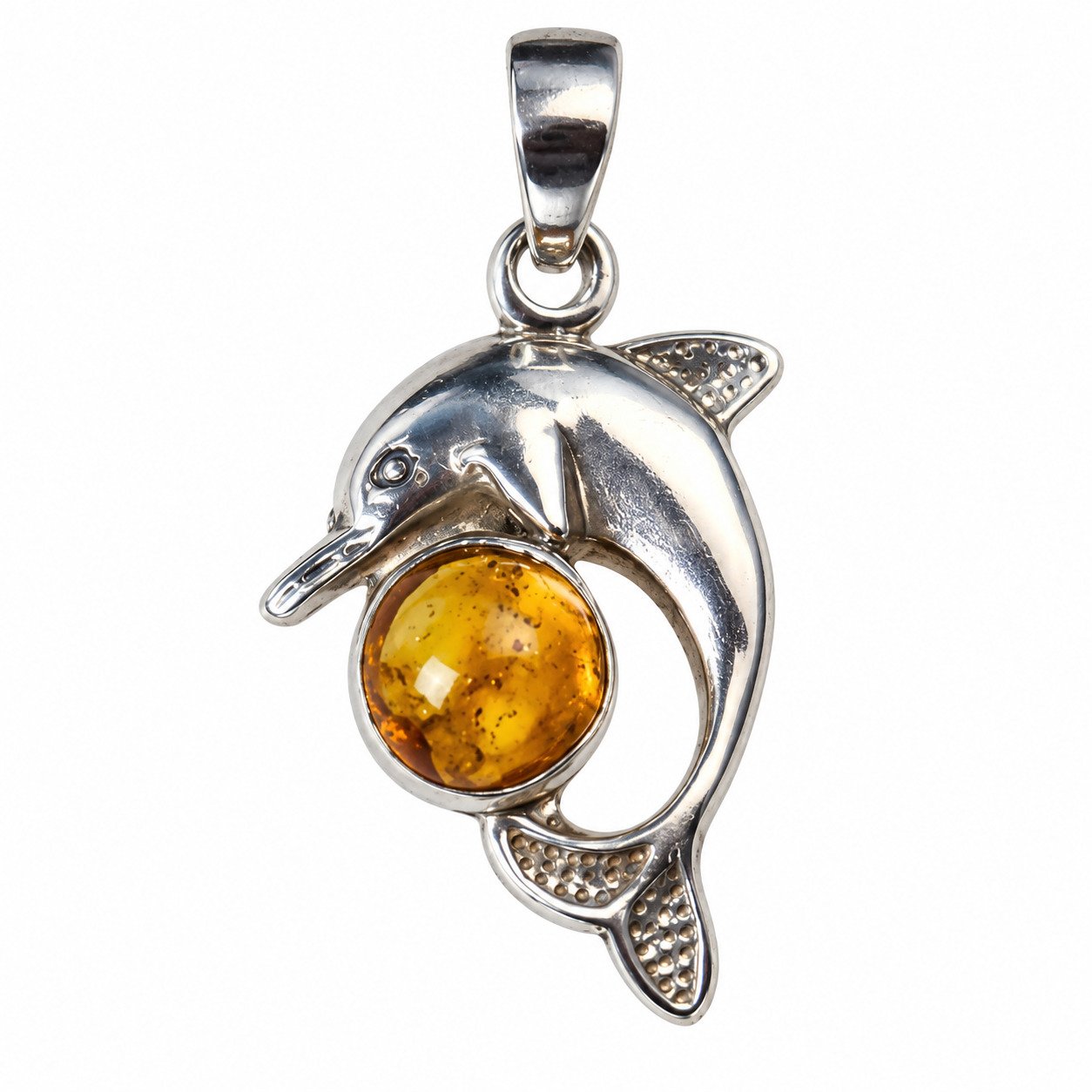 Island crafted dark orange Dominican amber sterling silver pendant 4.3g – photo 8